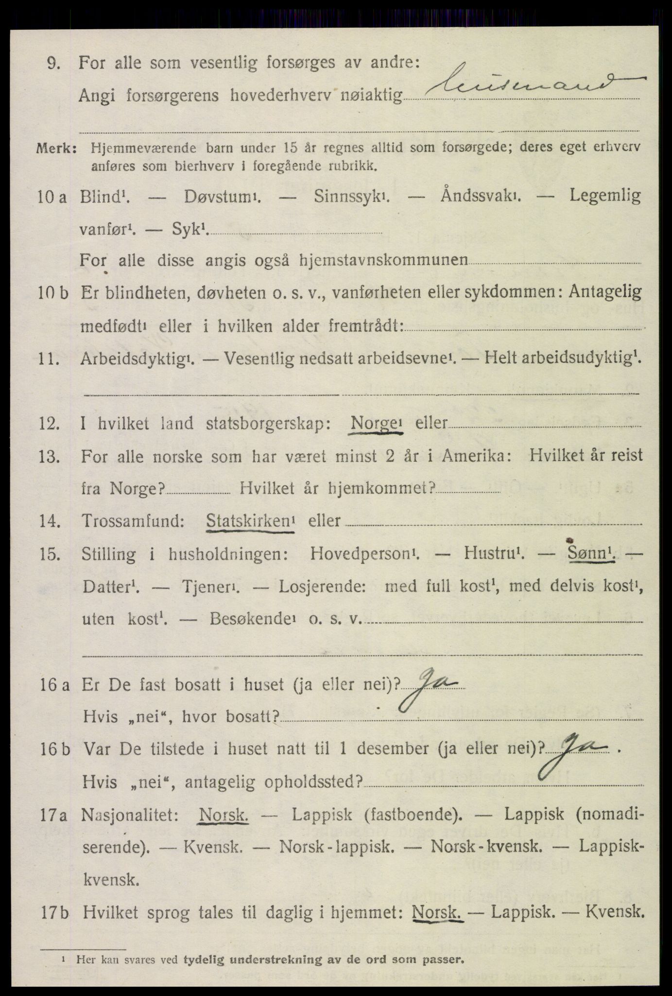 SAT, Folketelling 1920 for 1736 Snåsa herred, 1920, s. 2923