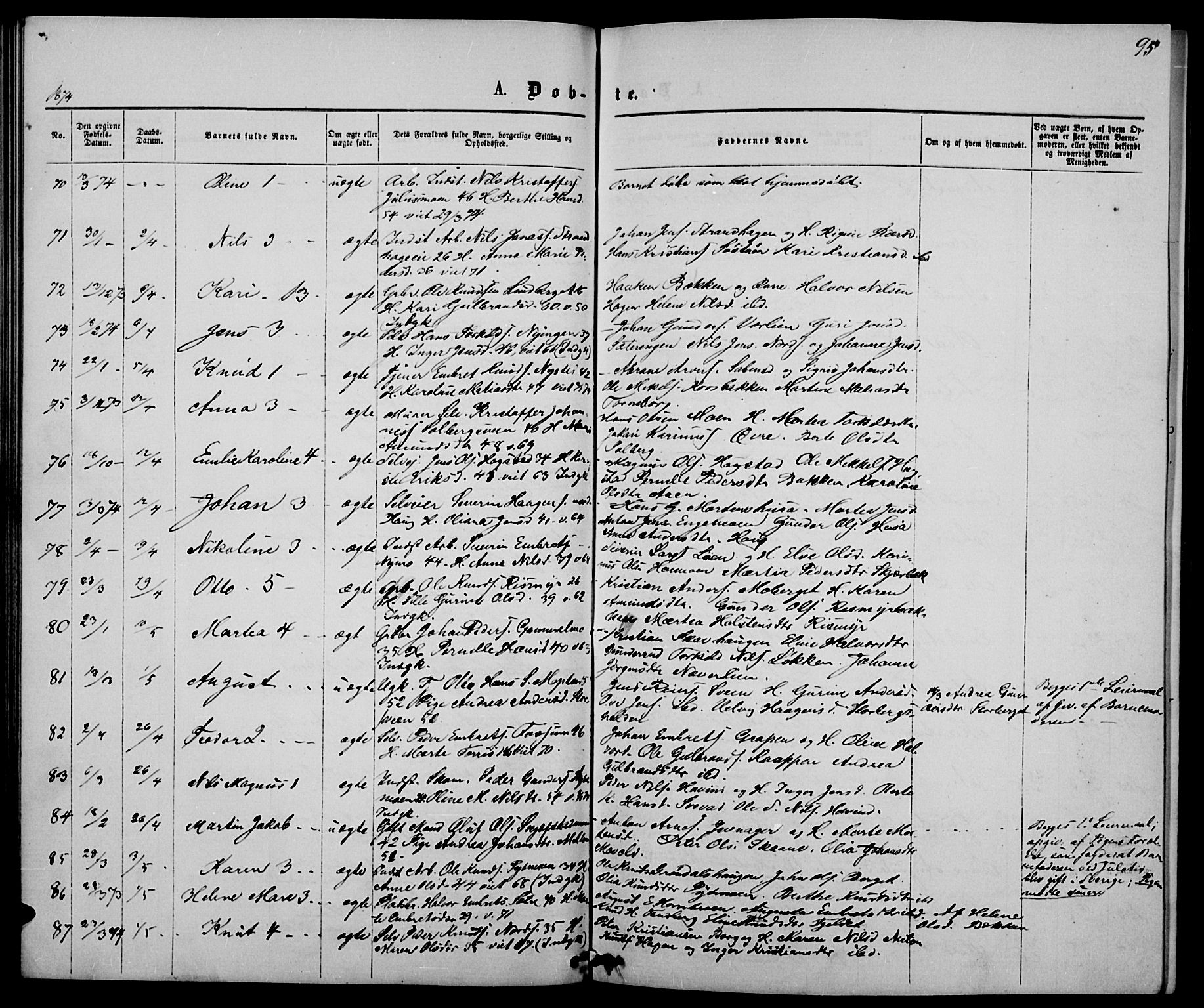 Elverum prestekontor, AV/SAH-PREST-044/H/Ha/Hab/L0004: Klokkerbok nr. 4, 1866-1874, s. 95