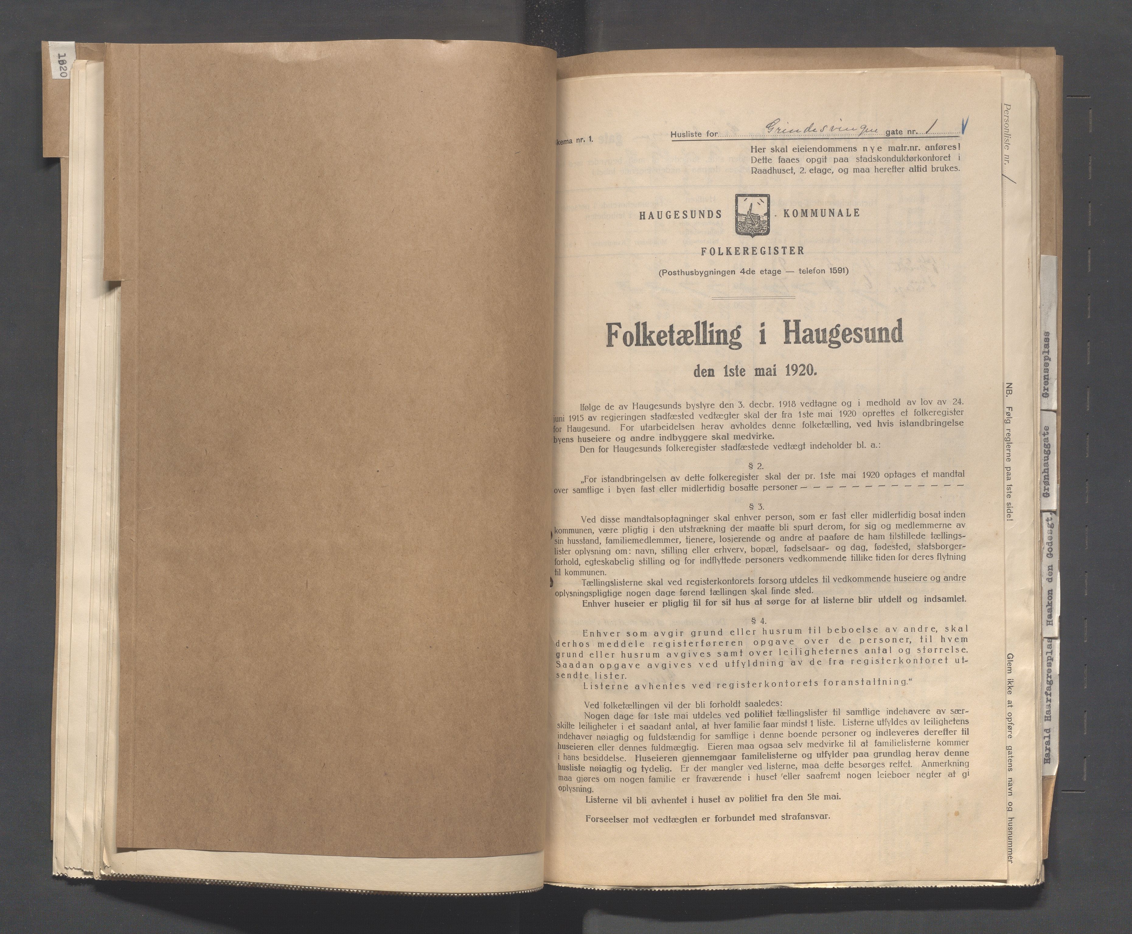 IKAR, Kommunal folketelling 1.5.1920 for Haugesund, 1920, s. 1061