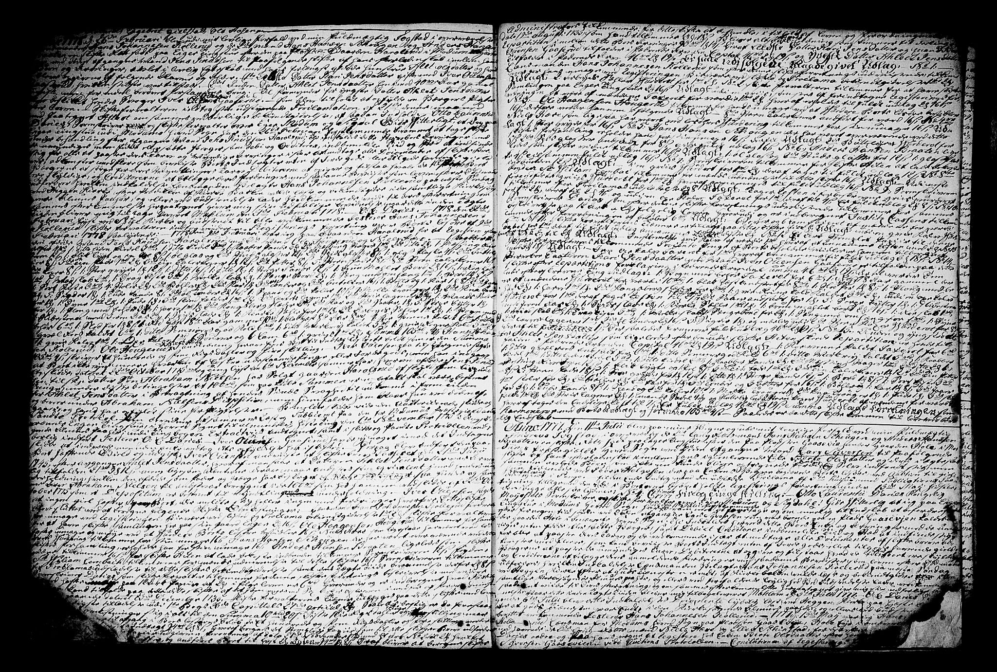 Eiker, Modum og Sigdal sorenskriveri, SAKO/A-123/H/Hb/Hba/L0015b: Skifteprotokoll, 1774-1778, s. 556b-557a