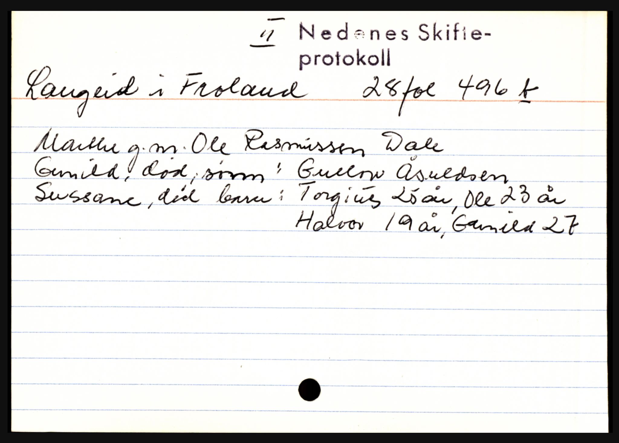 Nedenes sorenskriveri før 1824, AV/SAK-1221-0007/H, s. 16911