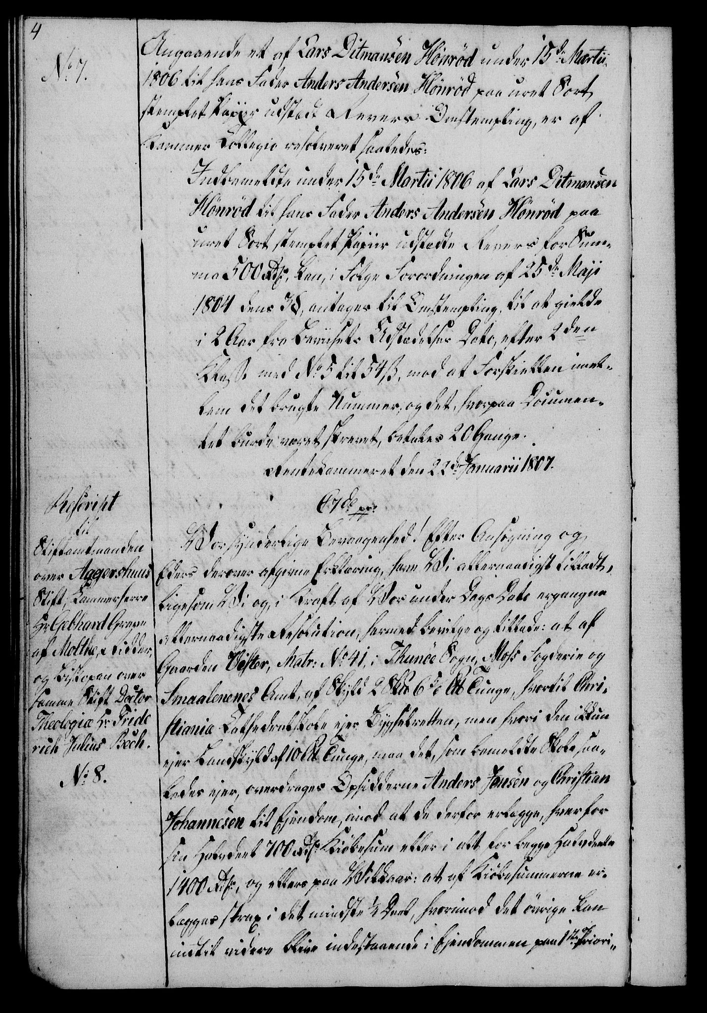 Rentekammeret, Kammerkanselliet, RA/EA-3111/G/Gg/Gga/L0019: Norsk ekspedisjonsprotokoll med register (merket RK 53.19), 1807-1810, s. 4