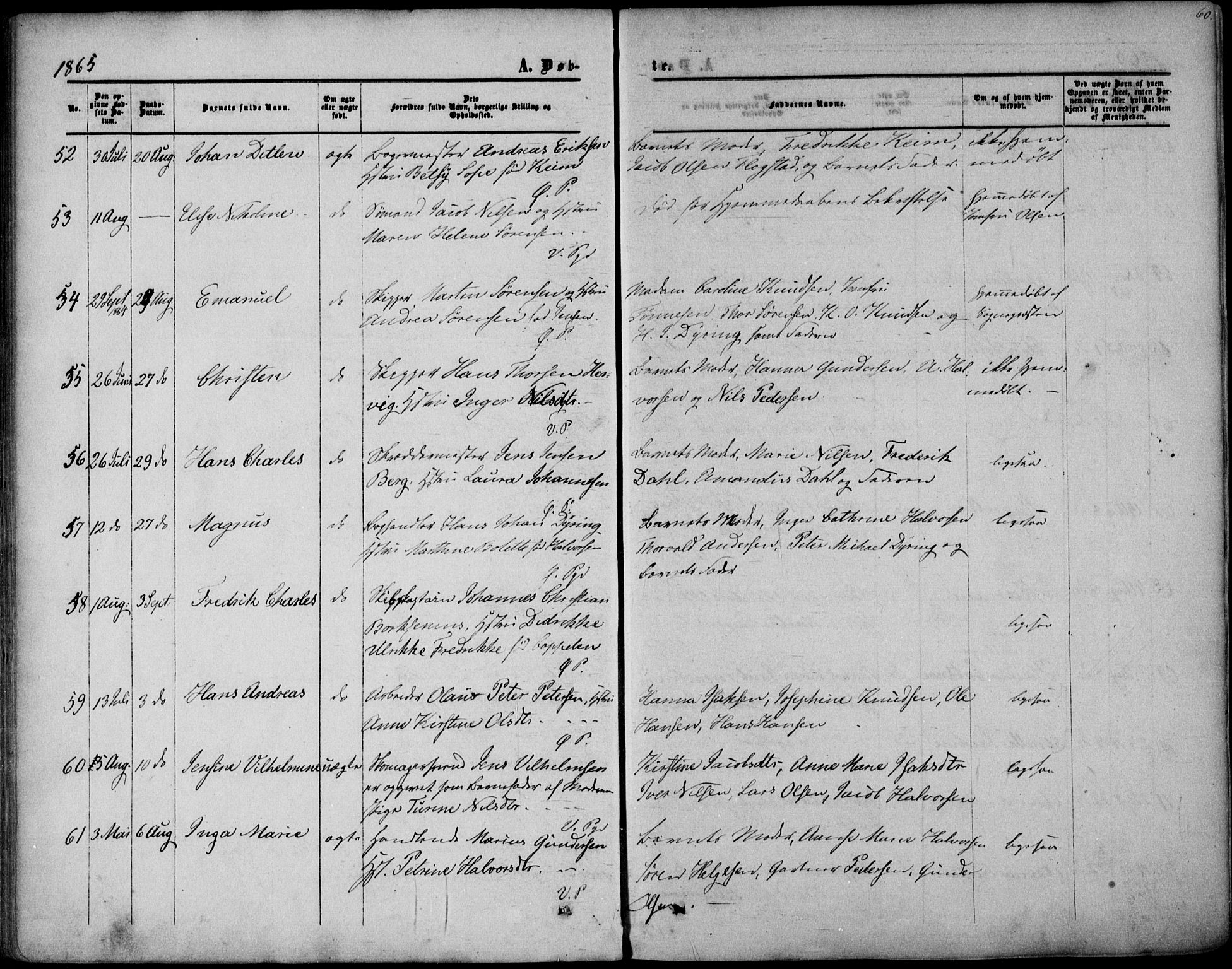 Porsgrunn kirkebøker , AV/SAKO-A-104/F/Fa/L0007: Ministerialbok nr. 7, 1858-1877, s. 60