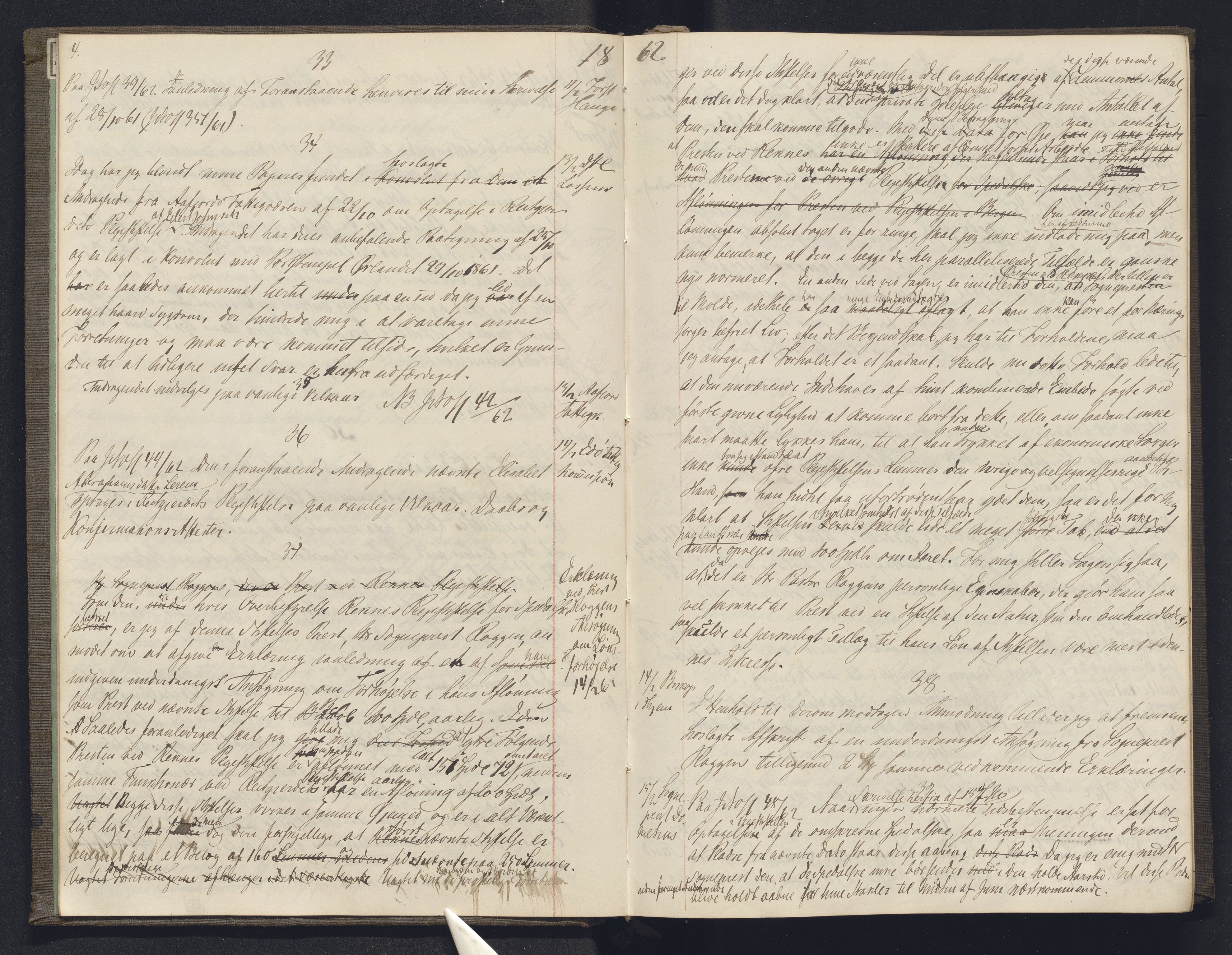 Lepraarkiver - Overlegen for den spedalske sykdom, AV/SAB-A-61001/B.b/L0003: Kopibok, 1862-1865, s. 4-5
