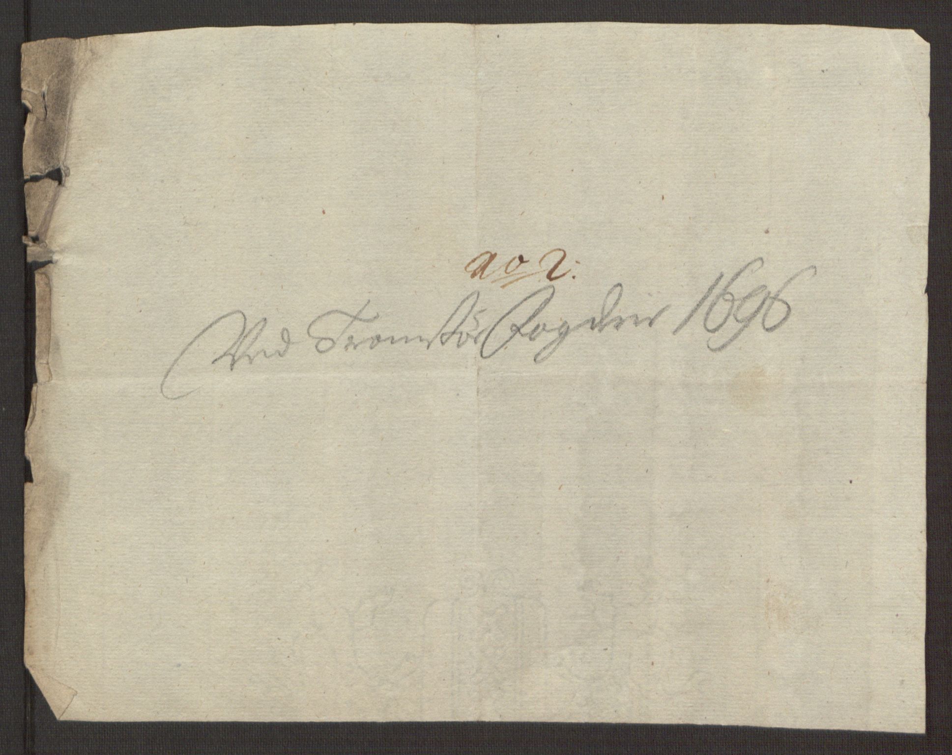 Rentekammeret inntil 1814, Reviderte regnskaper, Fogderegnskap, AV/RA-EA-4092/R68/L4753: Fogderegnskap Senja og Troms, 1694-1696, s. 351