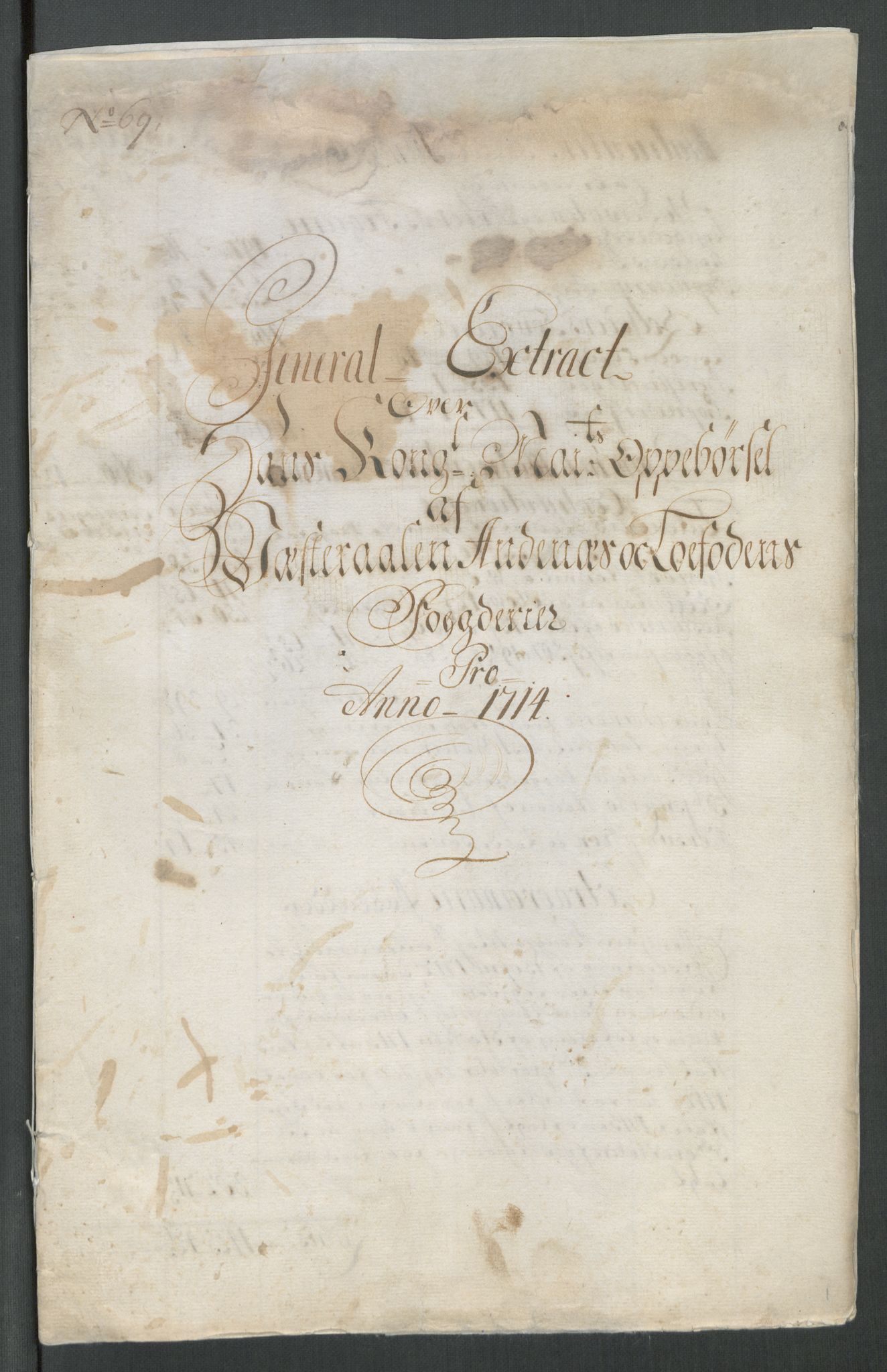 Rentekammeret inntil 1814, Reviderte regnskaper, Fogderegnskap, AV/RA-EA-4092/R67/L4680: Fogderegnskap Vesterålen, Andenes og Lofoten, 1714, s. 15