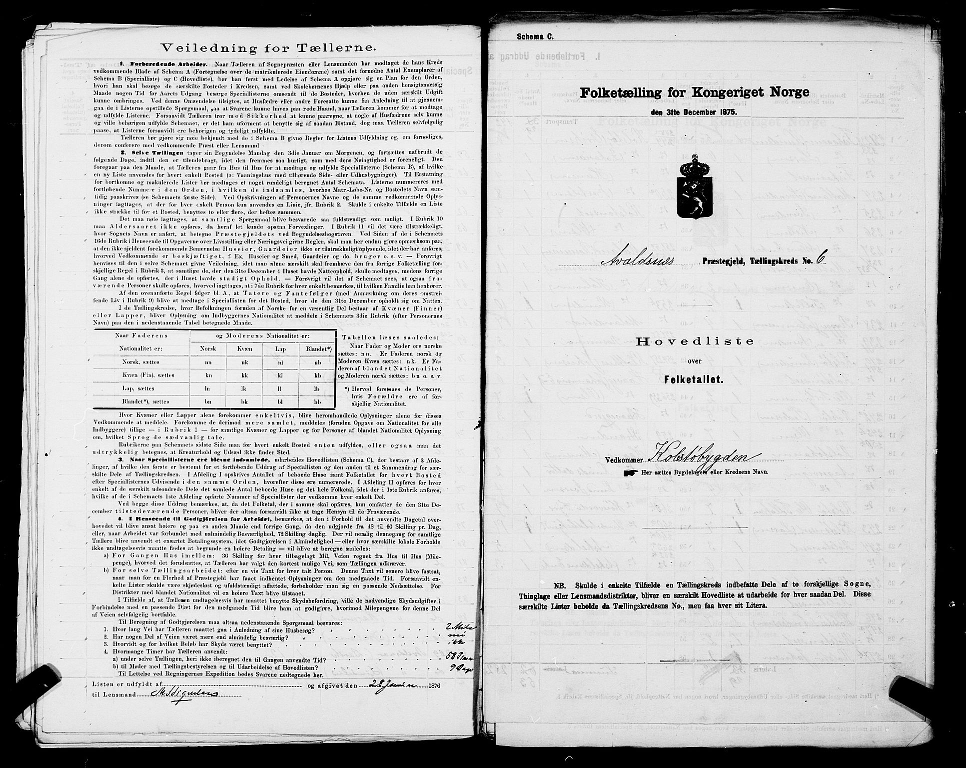 SAST, Folketelling 1875 for 1147L Avaldsnes prestegjeld, Avaldsnes sokn og Kopervik landsokn, 1875, s. 22