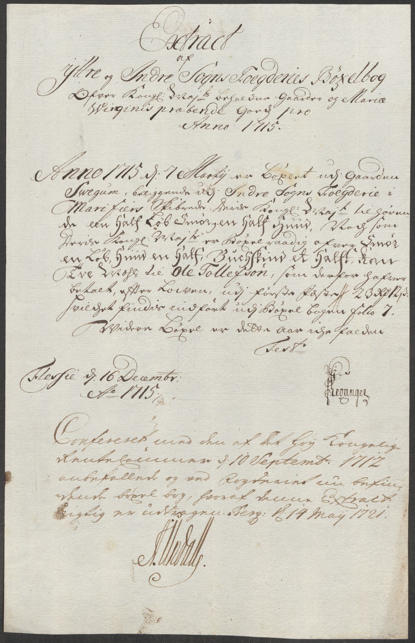 Rentekammeret inntil 1814, Reviderte regnskaper, Fogderegnskap, RA/EA-4092/R52/L3320: Fogderegnskap Sogn, 1715-1716, s. 128