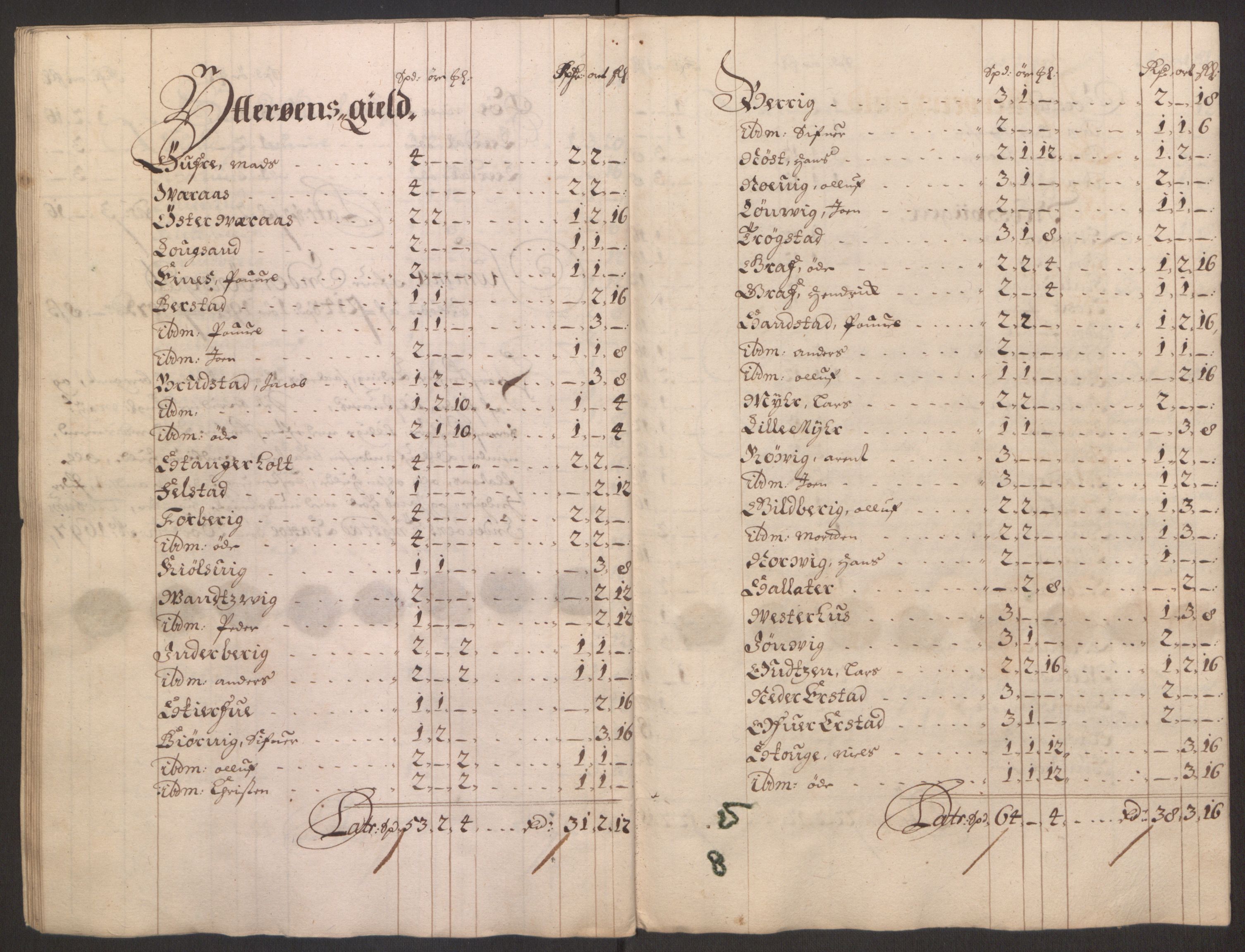 Rentekammeret inntil 1814, Reviderte regnskaper, Fogderegnskap, AV/RA-EA-4092/R63/L4309: Fogderegnskap Inderøy, 1695-1697, s. 482