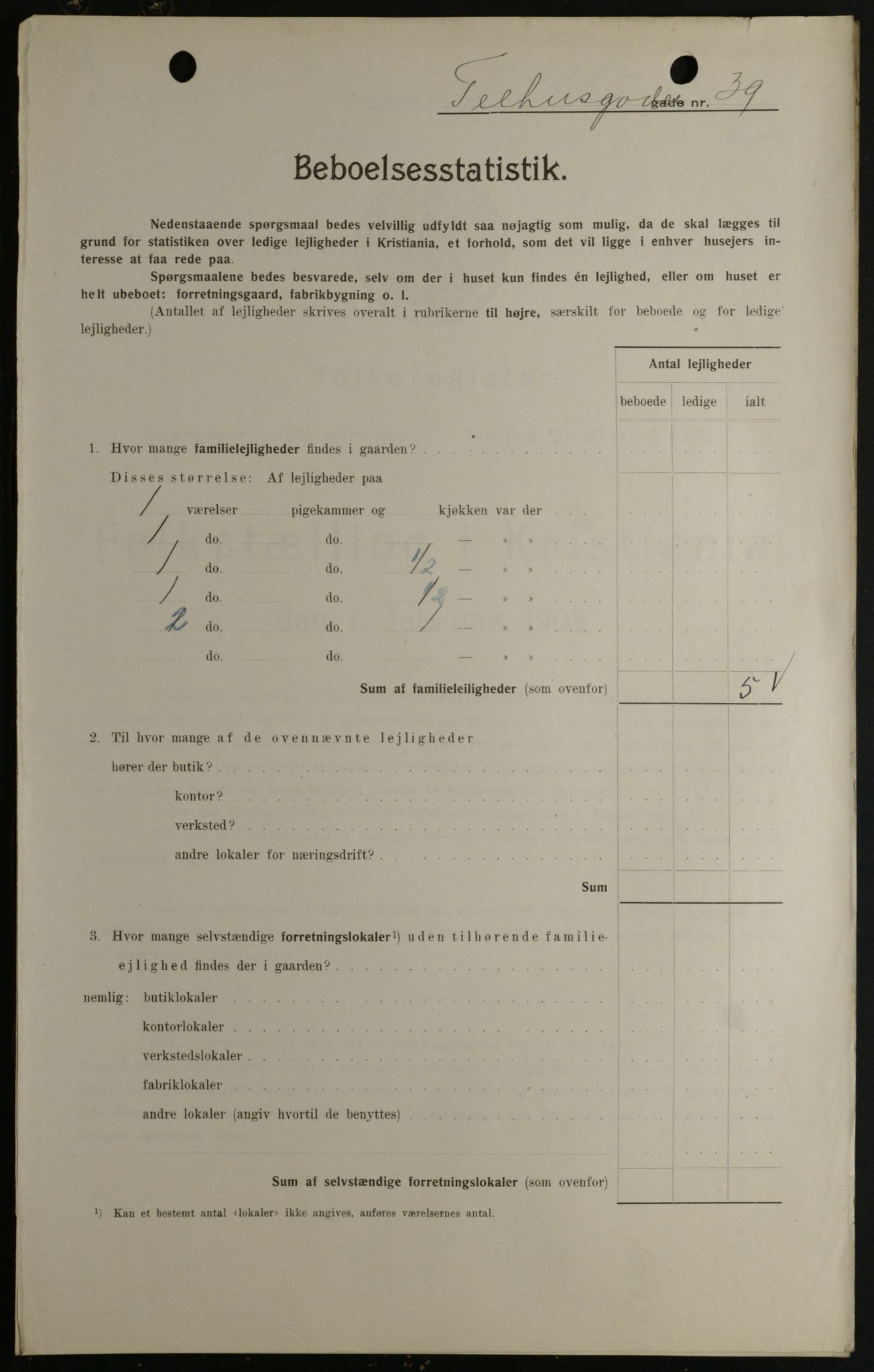 OBA, Kommunal folketelling 1.2.1908 for Kristiania kjøpstad, 1908, s. 96835