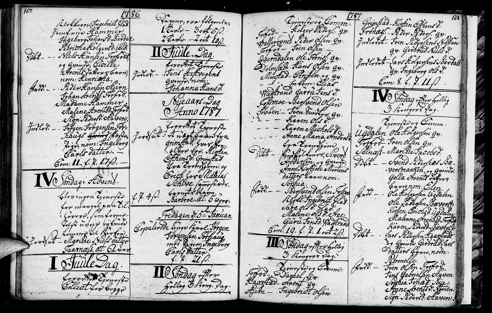 Ministerialprotokoller, klokkerbøker og fødselsregistre - Sør-Trøndelag, SAT/A-1456/655/L0685: Klokkerbok nr. 655C01, 1777-1788, s. 167-168