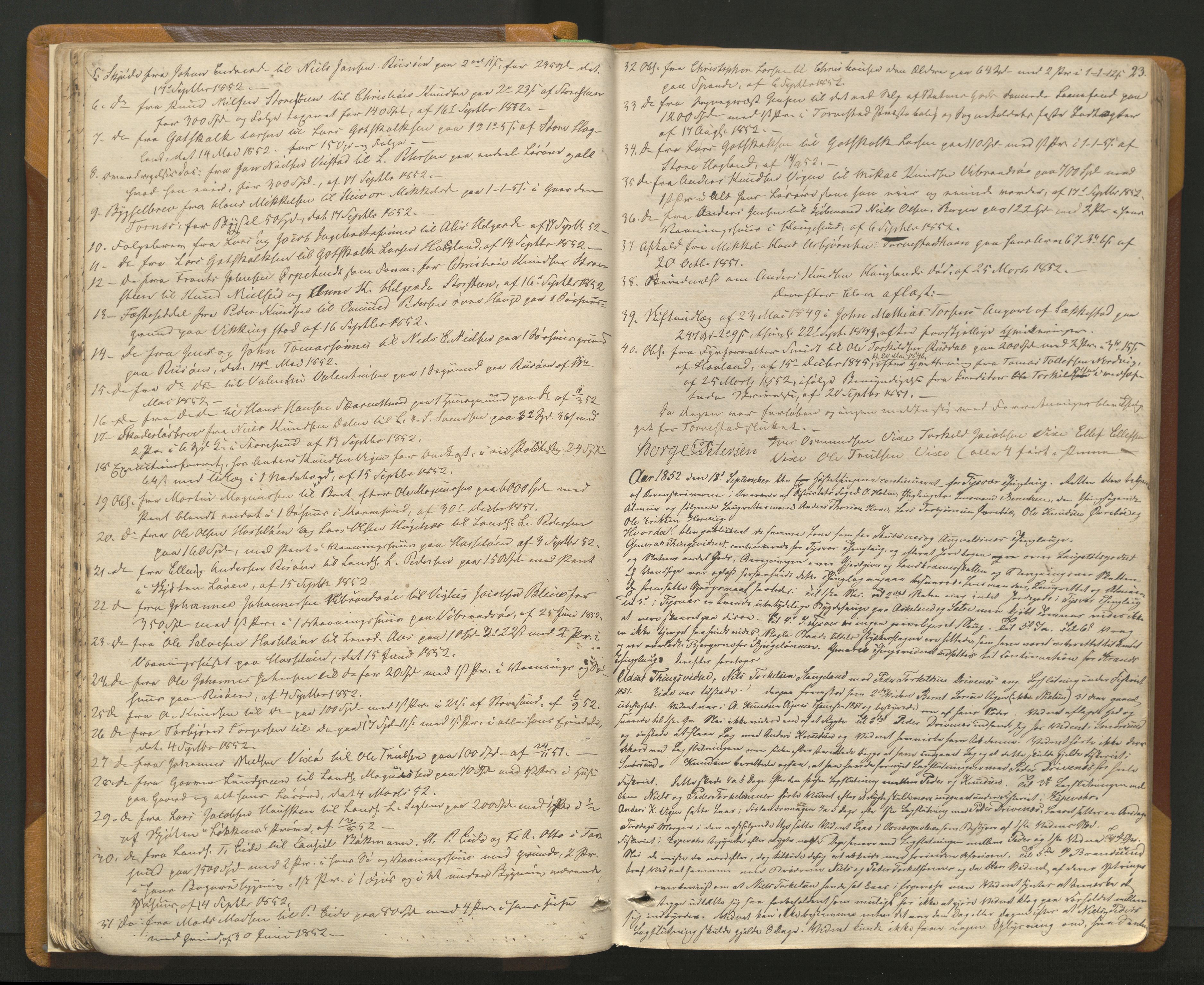 Karmsund sorenskriveri, AV/SAST-A-100311/01/I/IA/IAB/L0005: TINGBOK, 1852-1861, s. 22b-23a