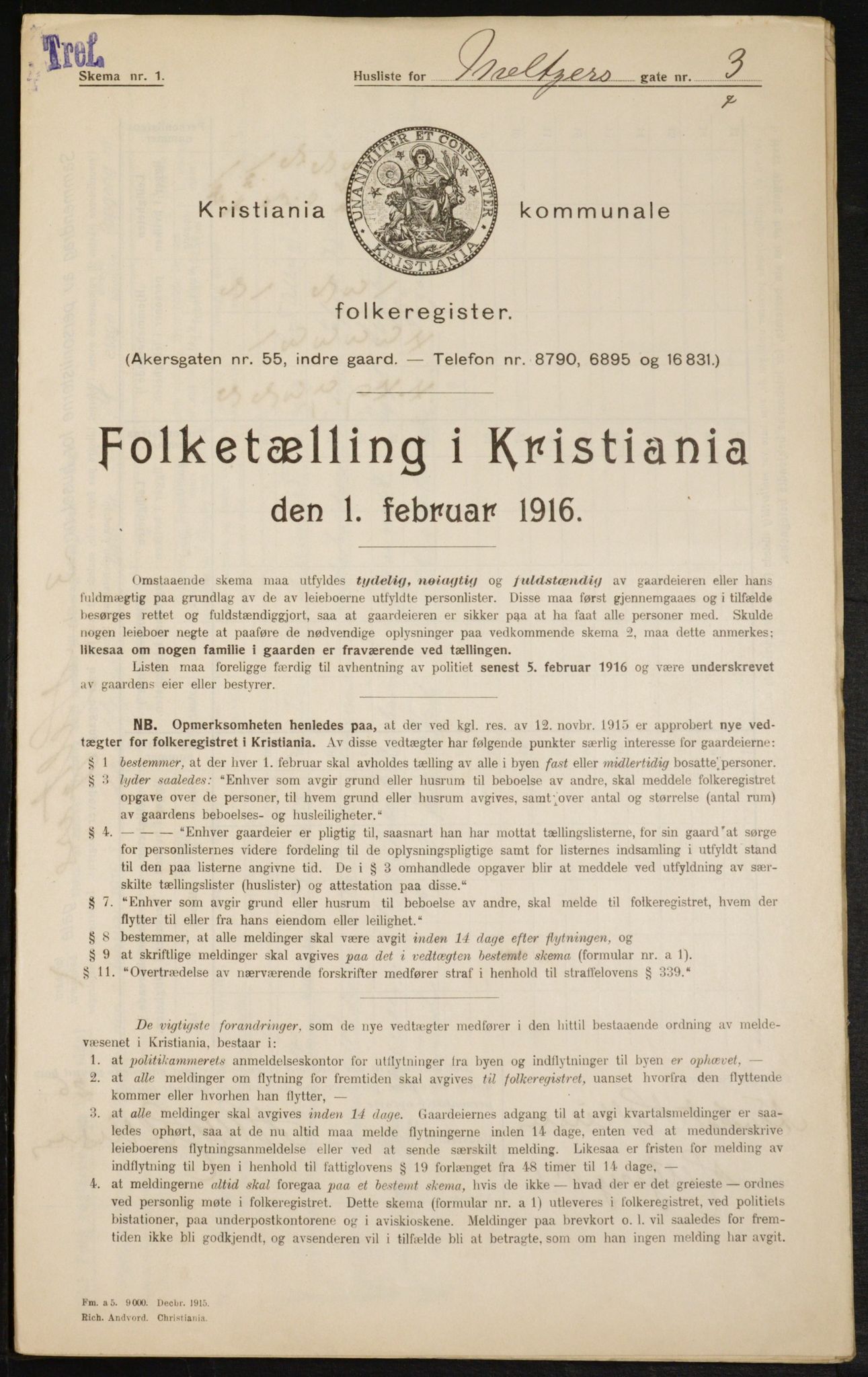 OBA, Kommunal folketelling 1.2.1916 for Kristiania, 1916, s. 66795