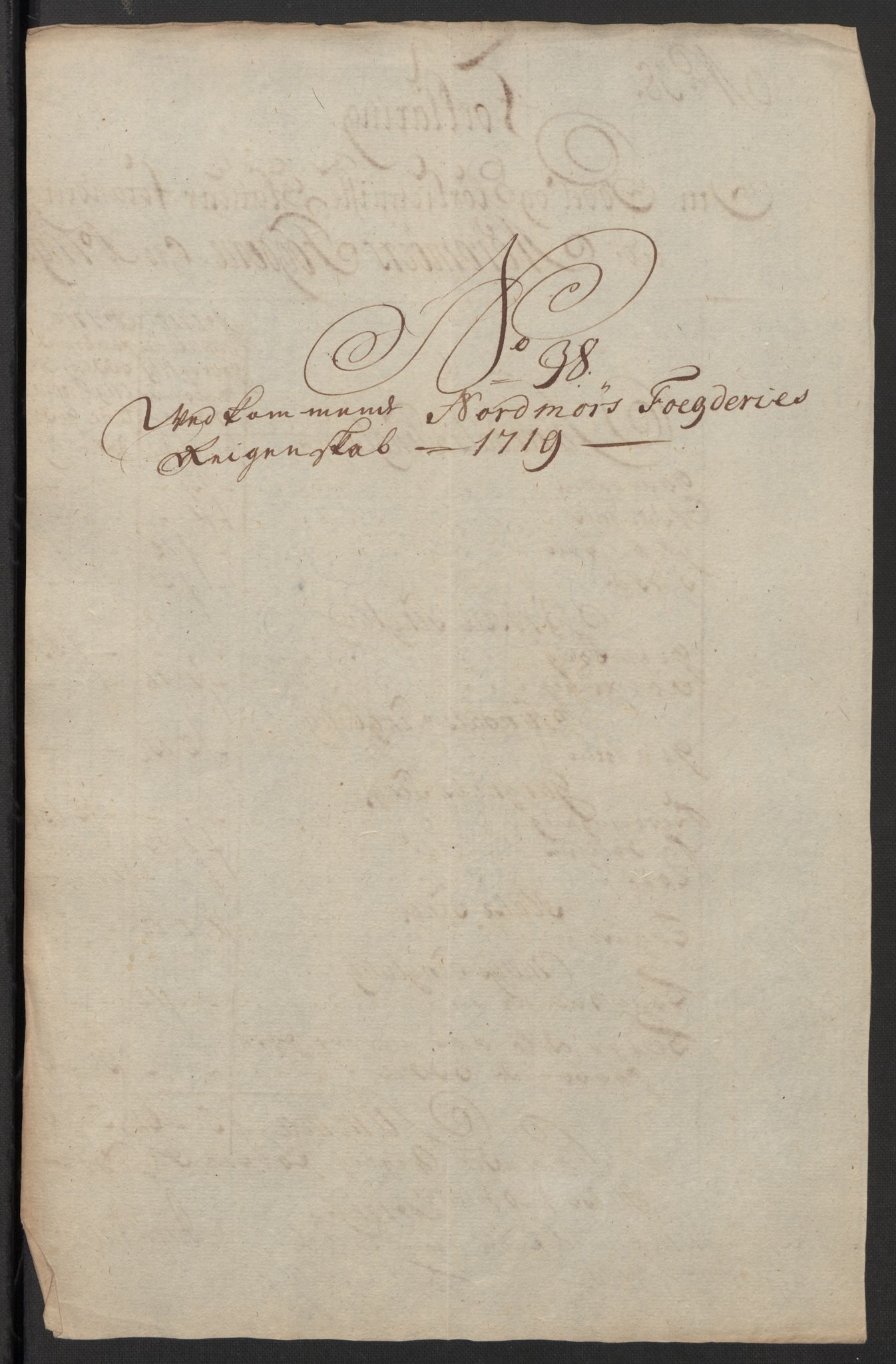 Rentekammeret inntil 1814, Reviderte regnskaper, Fogderegnskap, RA/EA-4092/R56/L3752: Fogderegnskap Nordmøre, 1719, s. 231