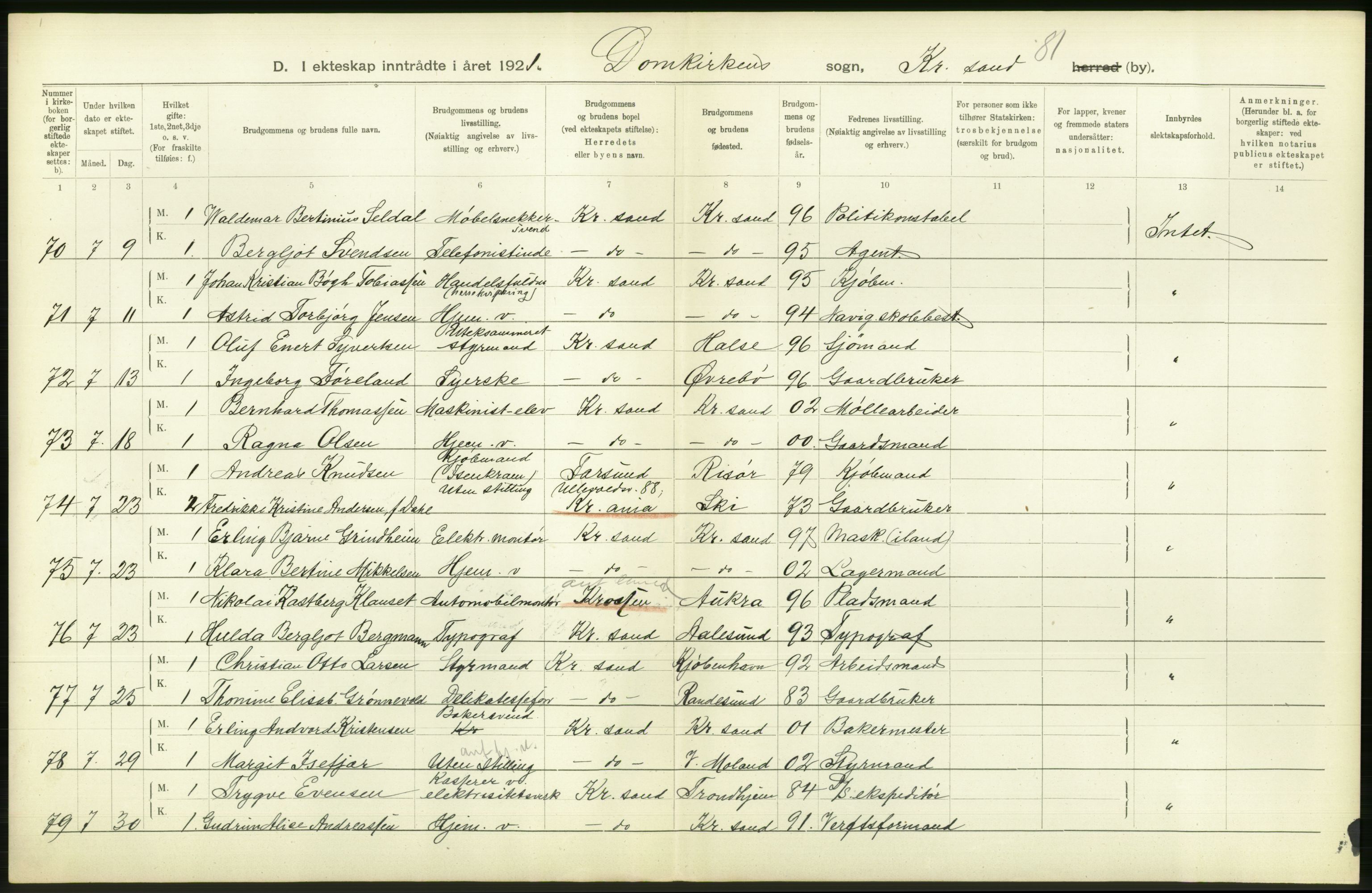 Statistisk sentralbyrå, Sosiodemografiske emner, Befolkning, RA/S-2228/D/Df/Dfc/Dfca/L0026: Vest-Agder fylke: Levendefødte menn og kvinner. Bygder og byer., 1921, s. 574