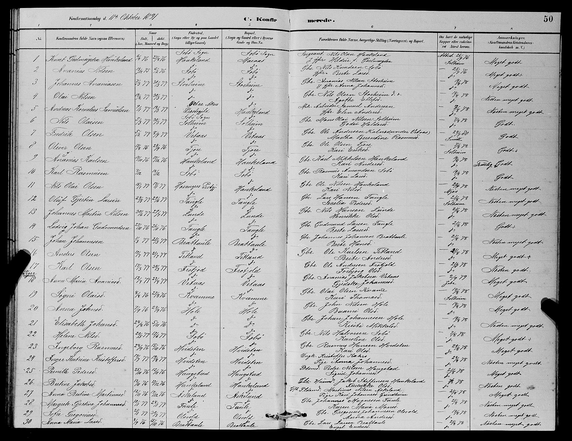 Manger sokneprestembete, AV/SAB-A-76801/H/Haa: Ministerialbok nr. D 2, 1894-1908, s. 50