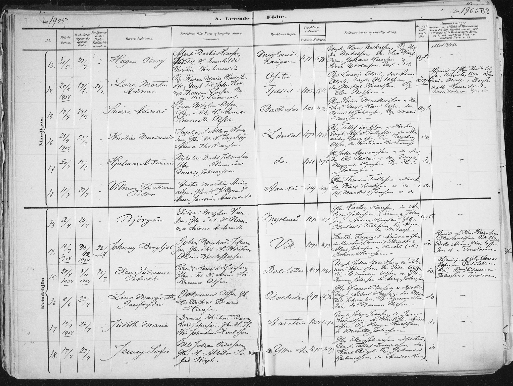 Ibestad sokneprestembete, AV/SATØ-S-0077/H/Ha/Haa/L0017kirke: Ministerialbok nr. 17, 1901-1914, s. 62