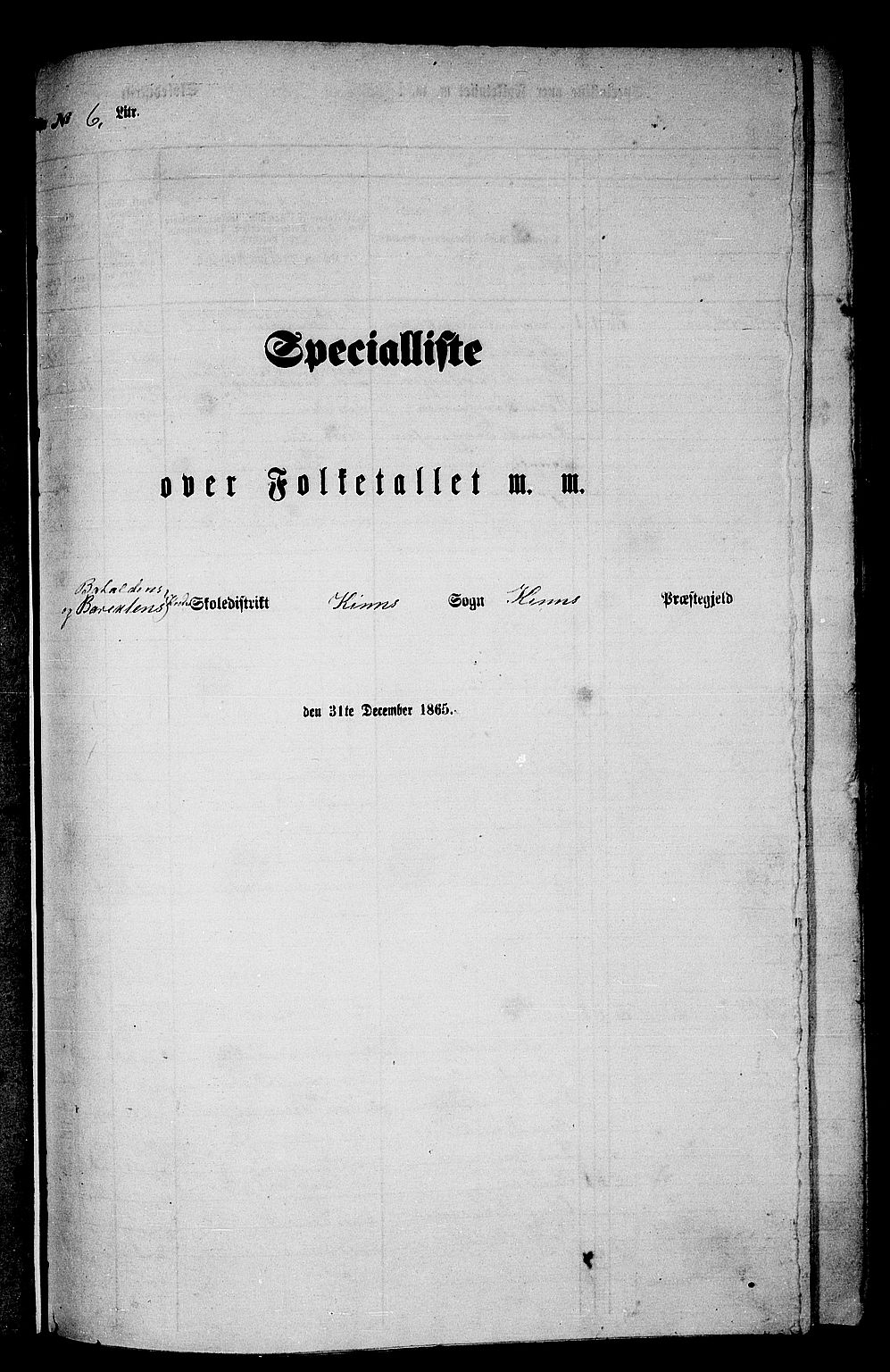 RA, Folketelling 1865 for 1437P Kinn prestegjeld, 1865, s. 115