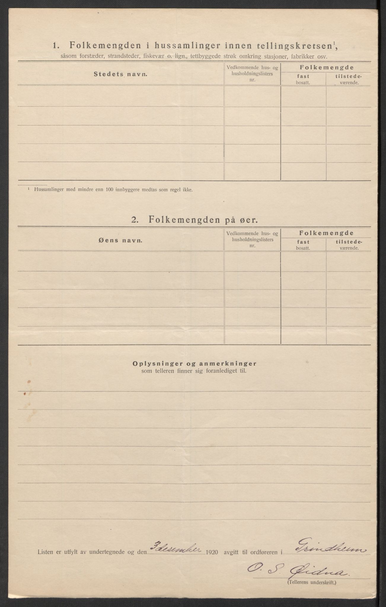 SAK, Folketelling 1920 for 1025 Grindheim herred, 1920, s. 11