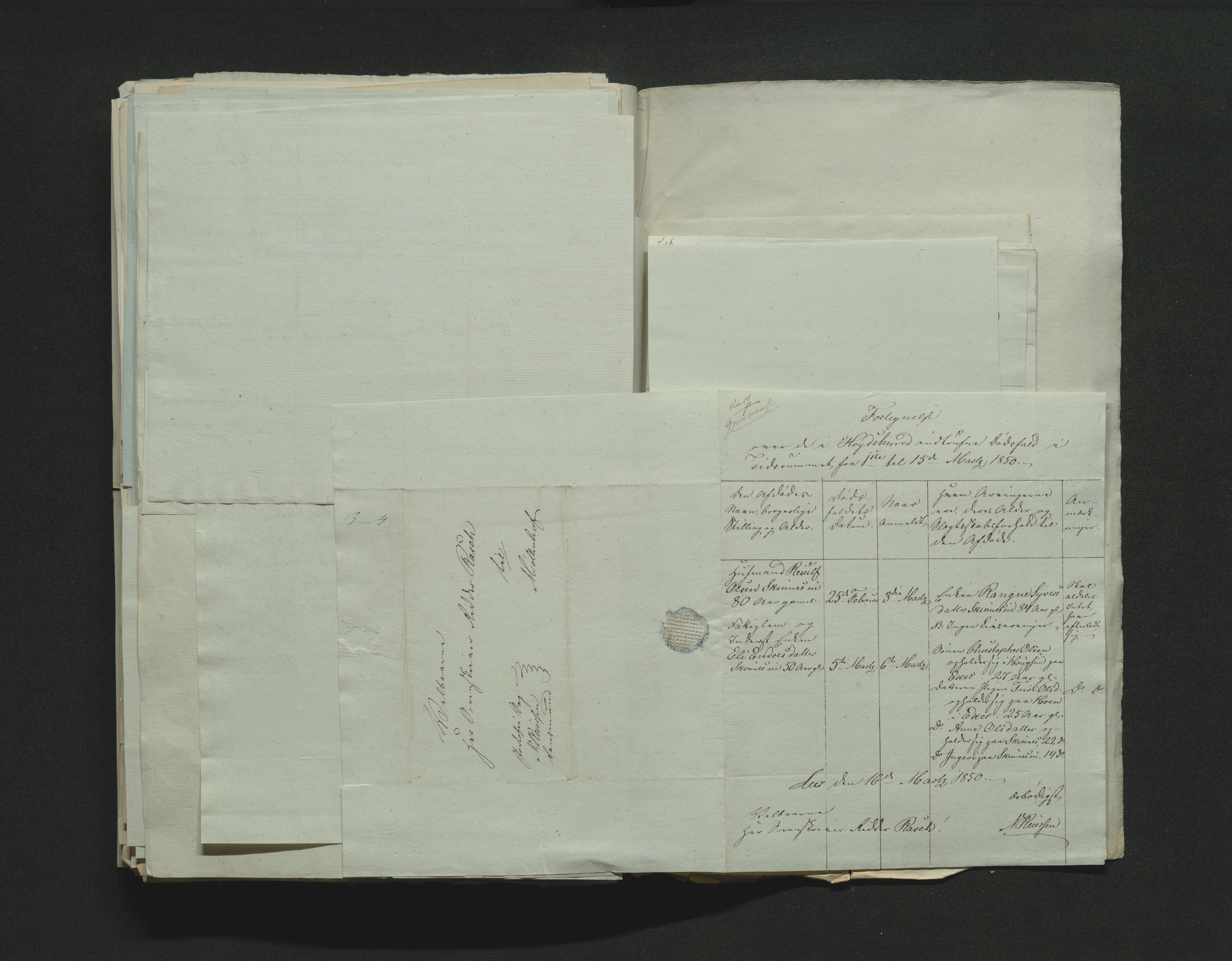 Eiker, Modum og Sigdal sorenskriveri, AV/SAKO-A-123/H/Ha/Hab/L0008: Dødsfallsmeldinger, 1850-1853