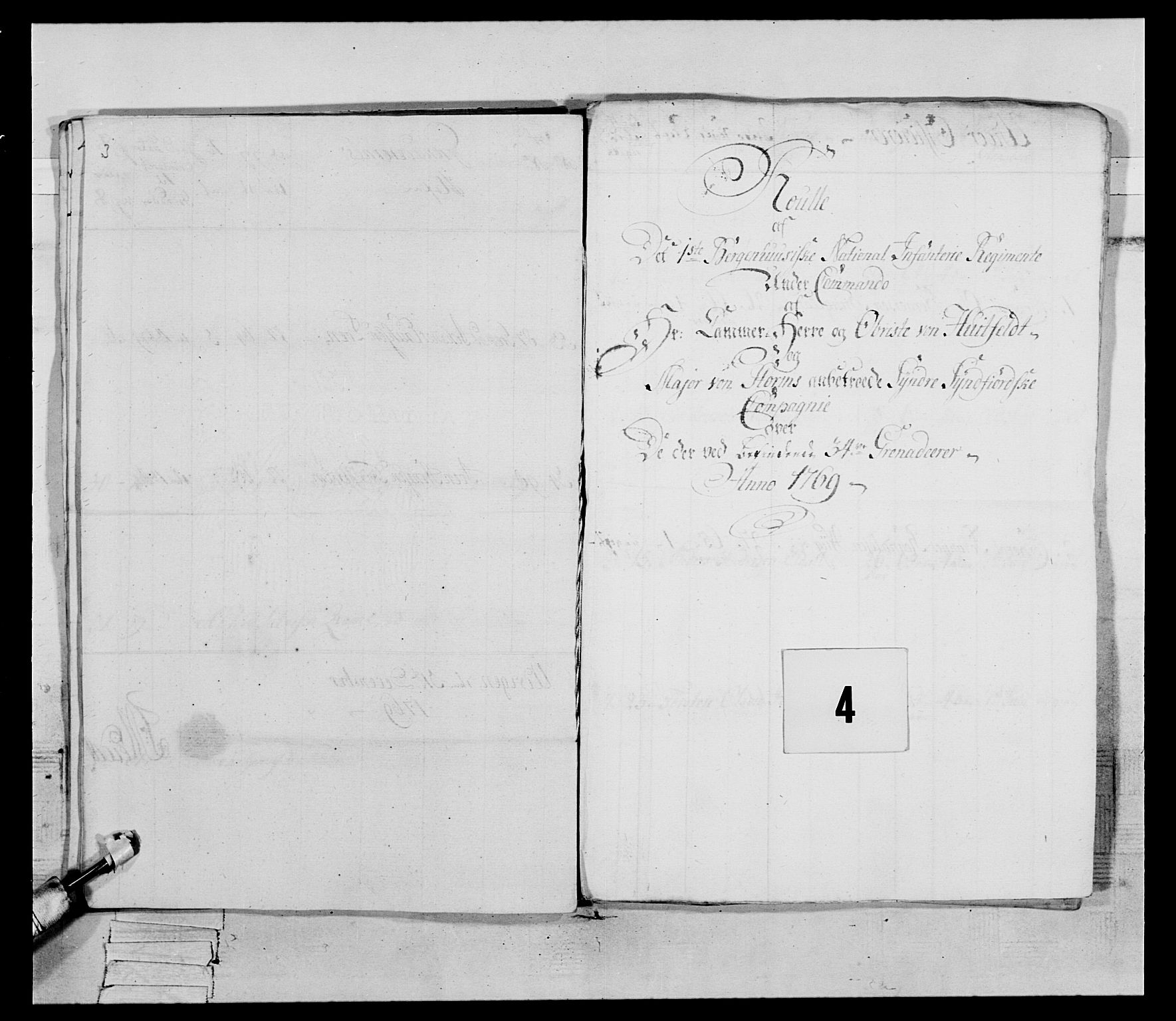 Generalitets- og kommissariatskollegiet, Det kongelige norske kommissariatskollegium, AV/RA-EA-5420/E/Eh/L0089: 1. Bergenhusiske nasjonale infanteriregiment, 1769-1773, s. 27