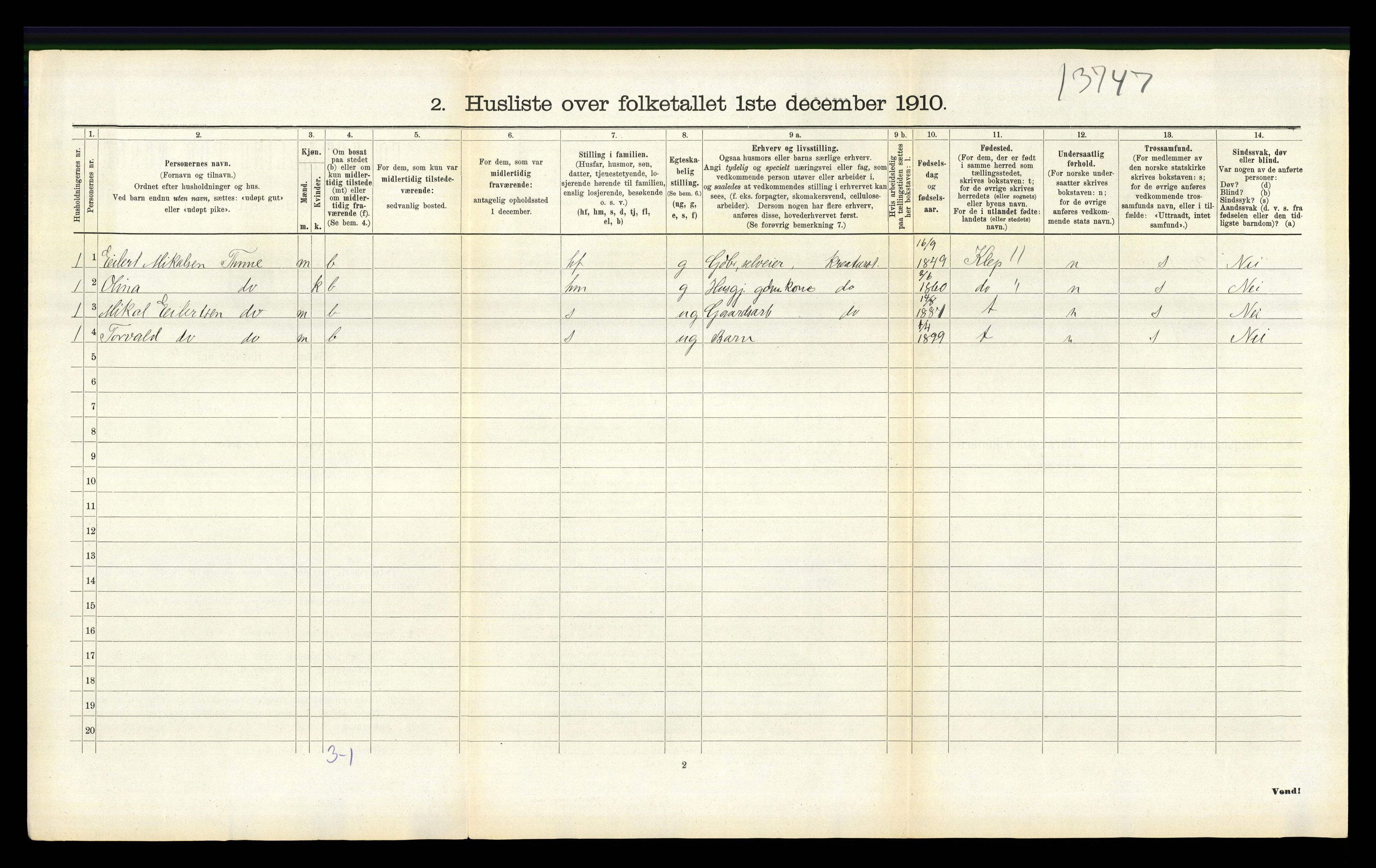 RA, Folketelling 1910 for 1121 Time herred, 1910, s. 620