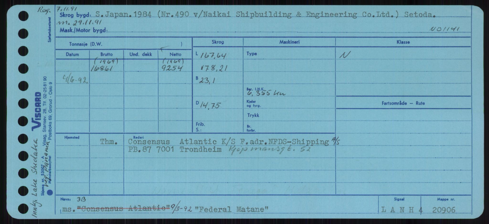 Sjøfartsdirektoratet med forløpere, Skipsmålingen, RA/S-1627/H/Ha/L0002/0001: Fartøy, Eik-Hill / Fartøy, Eik-F, s. 349