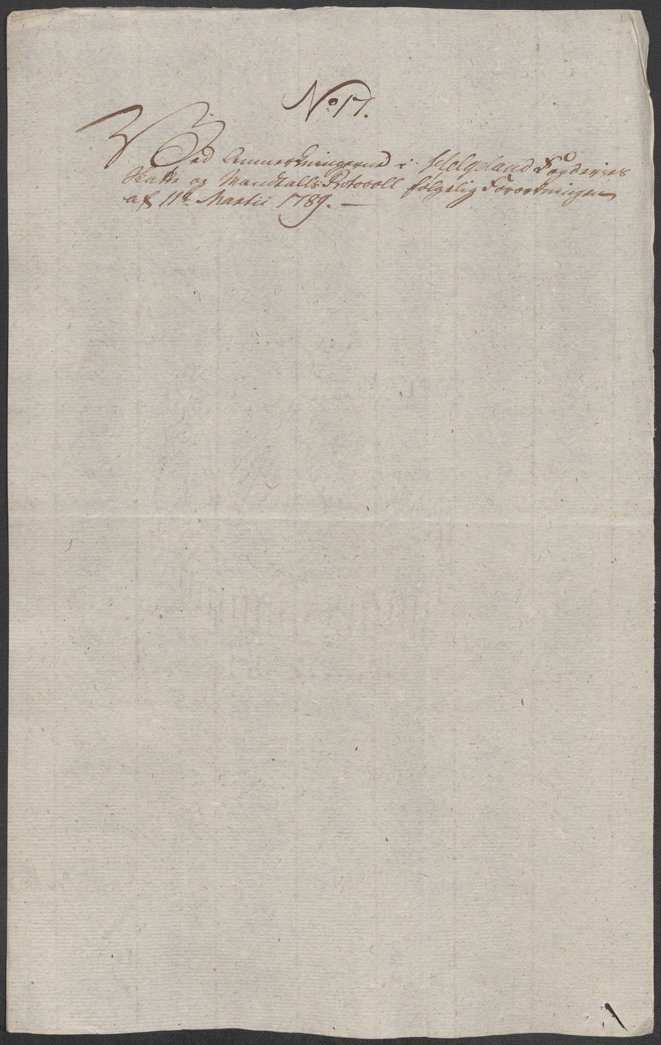 Rentekammeret inntil 1814, Reviderte regnskaper, Mindre regnskaper, AV/RA-EA-4068/Rf/Rfe/L0014: Helgeland fogderi, 1789, s. 46