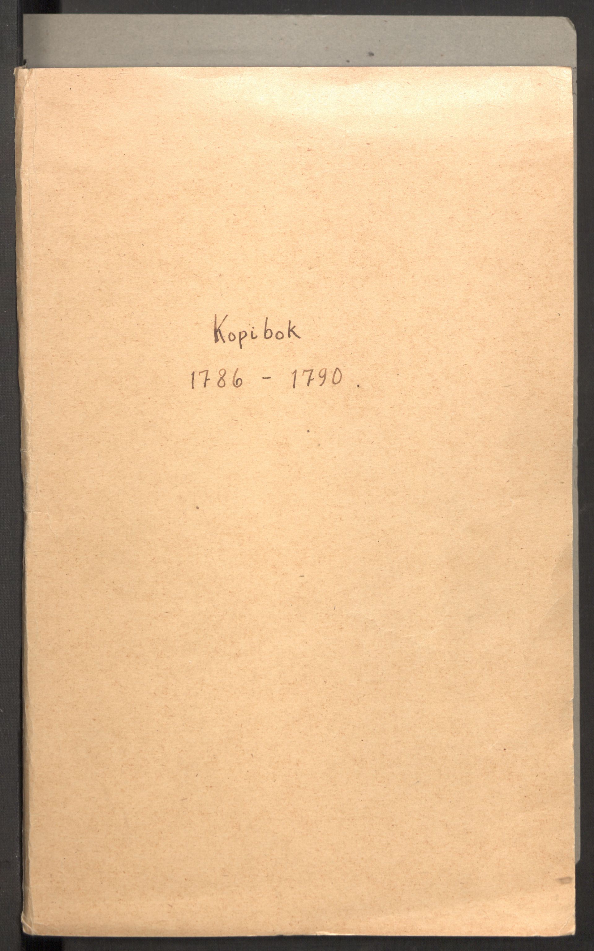 Anker, RA/PA-0003/F/L0001/0001: Kopibok / Bernt Ankers kopibok, 1786-1790