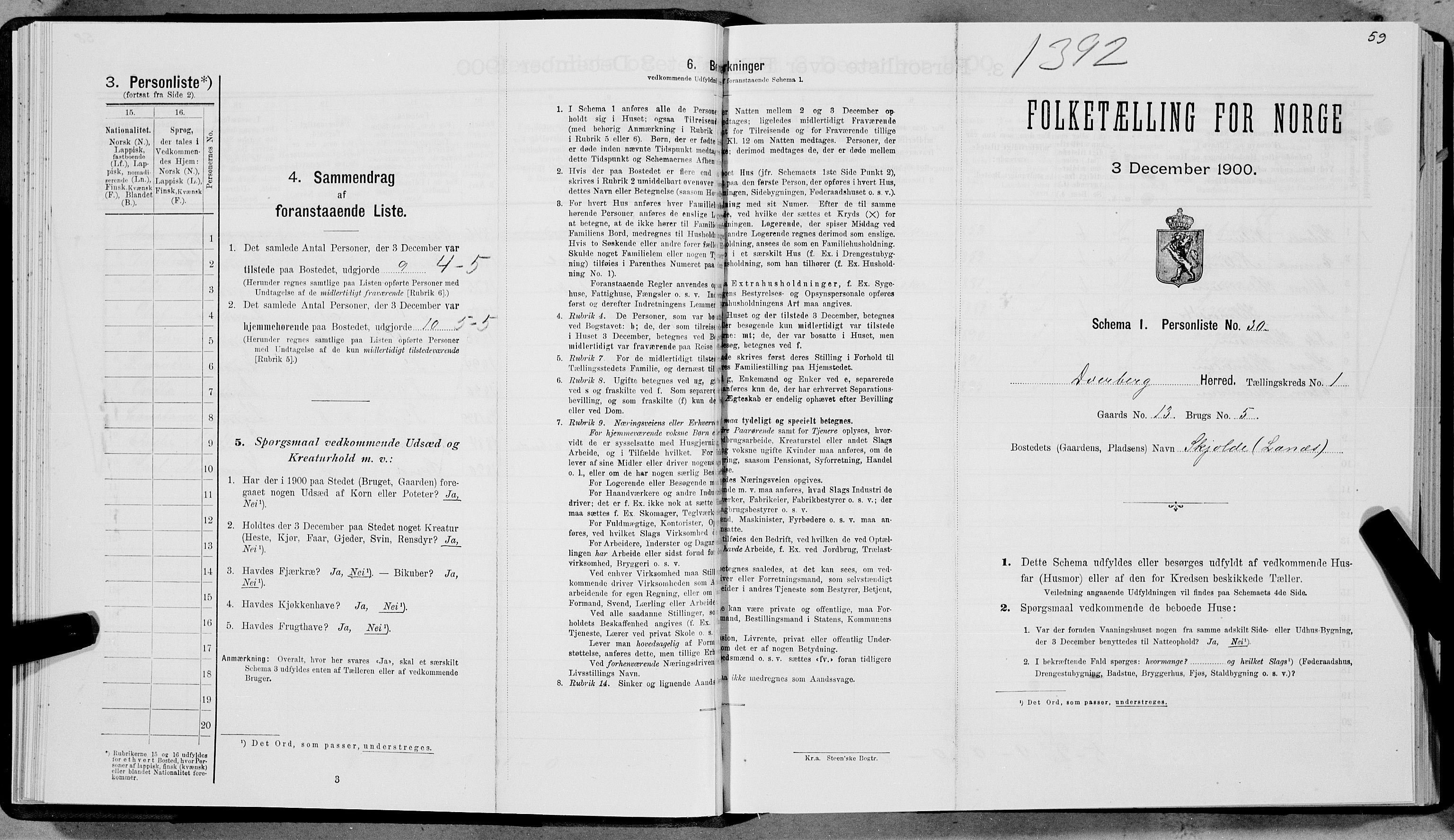 SAT, Folketelling 1900 for 1872 Dverberg herred, 1900, s. 90
