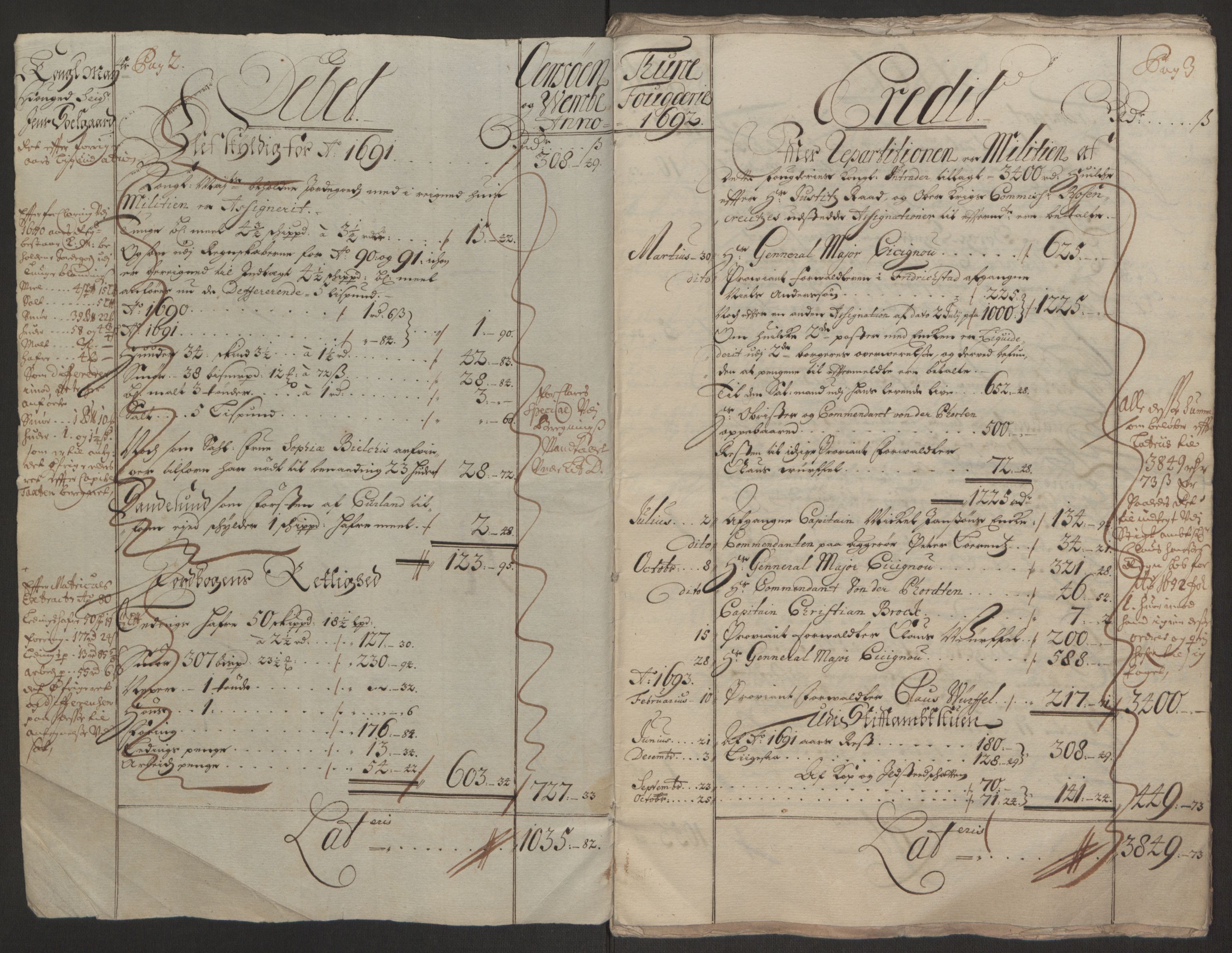 Rentekammeret inntil 1814, Reviderte regnskaper, Fogderegnskap, RA/EA-4092/R03/L0120: Fogderegnskap Onsøy, Tune, Veme og Åbygge fogderi, 1692-1693, s. 3