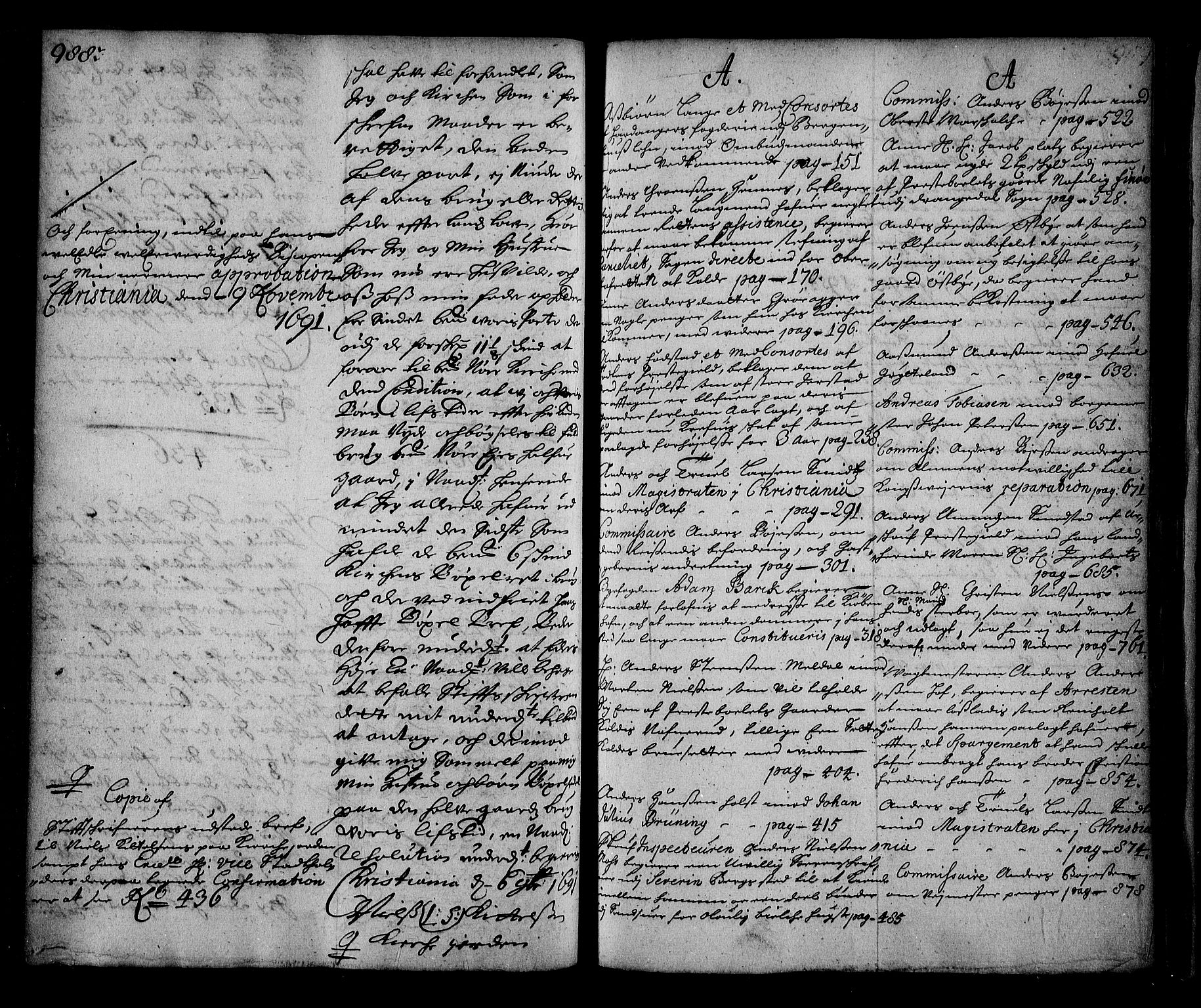 Stattholderembetet 1572-1771, AV/RA-EA-2870/Ae/L0008: Supplikasjons- og resolusjonsprotokoll, 1691, s. 988-989