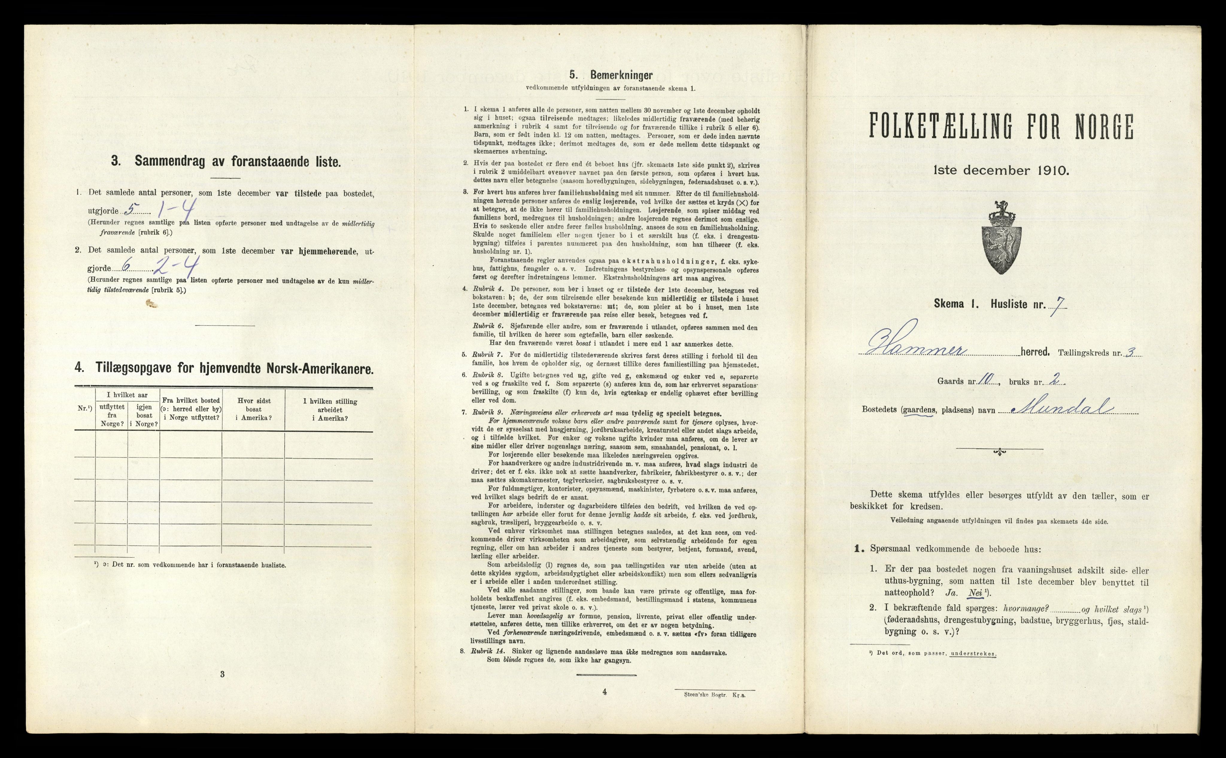 RA, Folketelling 1910 for 1254 Hamre herred, 1910, s. 160
