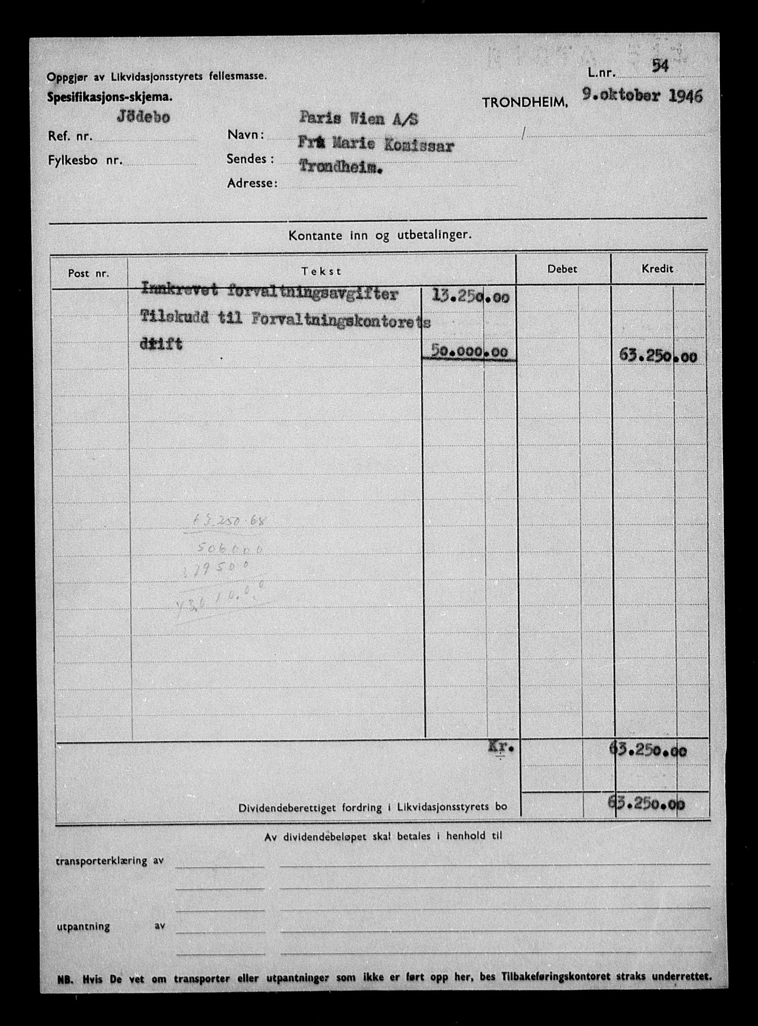 Justisdepartementet, Tilbakeføringskontoret for inndratte formuer, AV/RA-S-1564/H/Hc/Hca/L0906: --, 1945-1947, s. 577