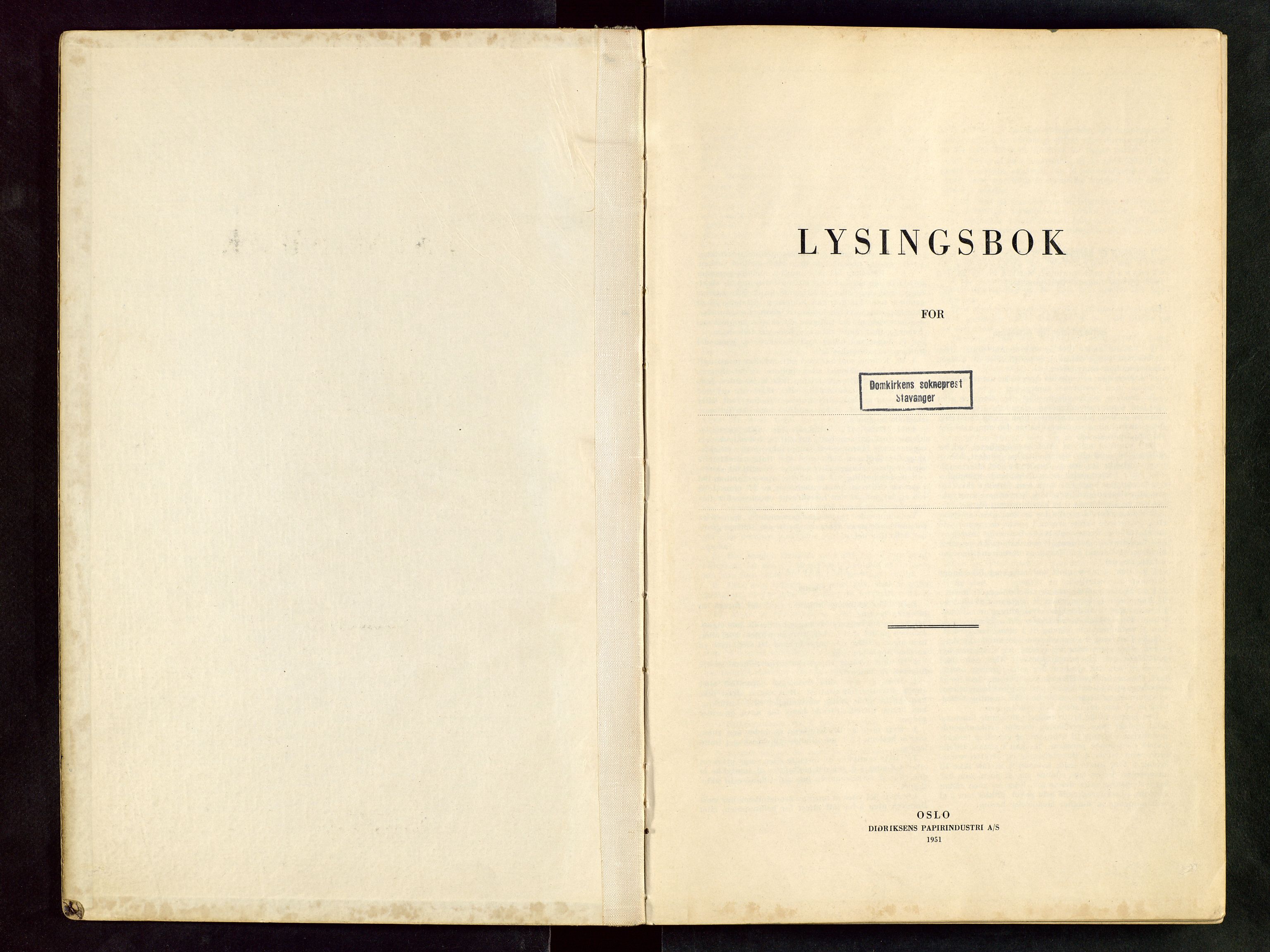 Domkirken sokneprestkontor, AV/SAST-A-101812/001/70/705BB/L0006: Lysningsprotokoll nr. 6, 1957-1964