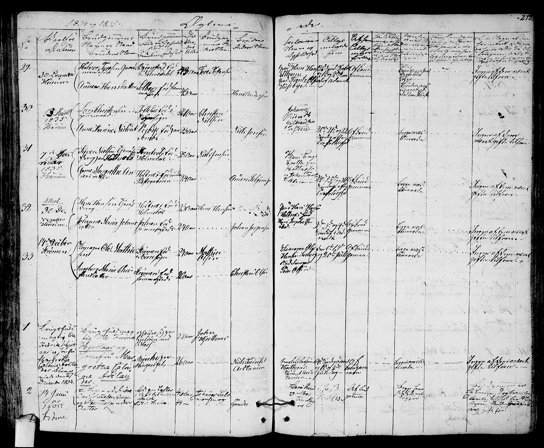 Hurum kirkebøker, AV/SAKO-A-229/F/Fa/L0010: Ministerialbok nr. 10, 1827-1846, s. 273
