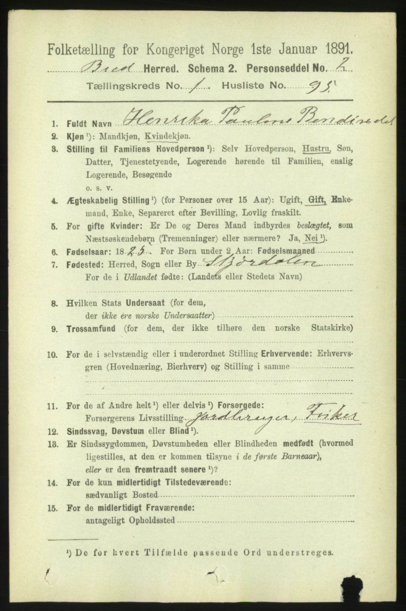 RA, Folketelling 1891 for 1549 Bud herred, 1891, s. 644