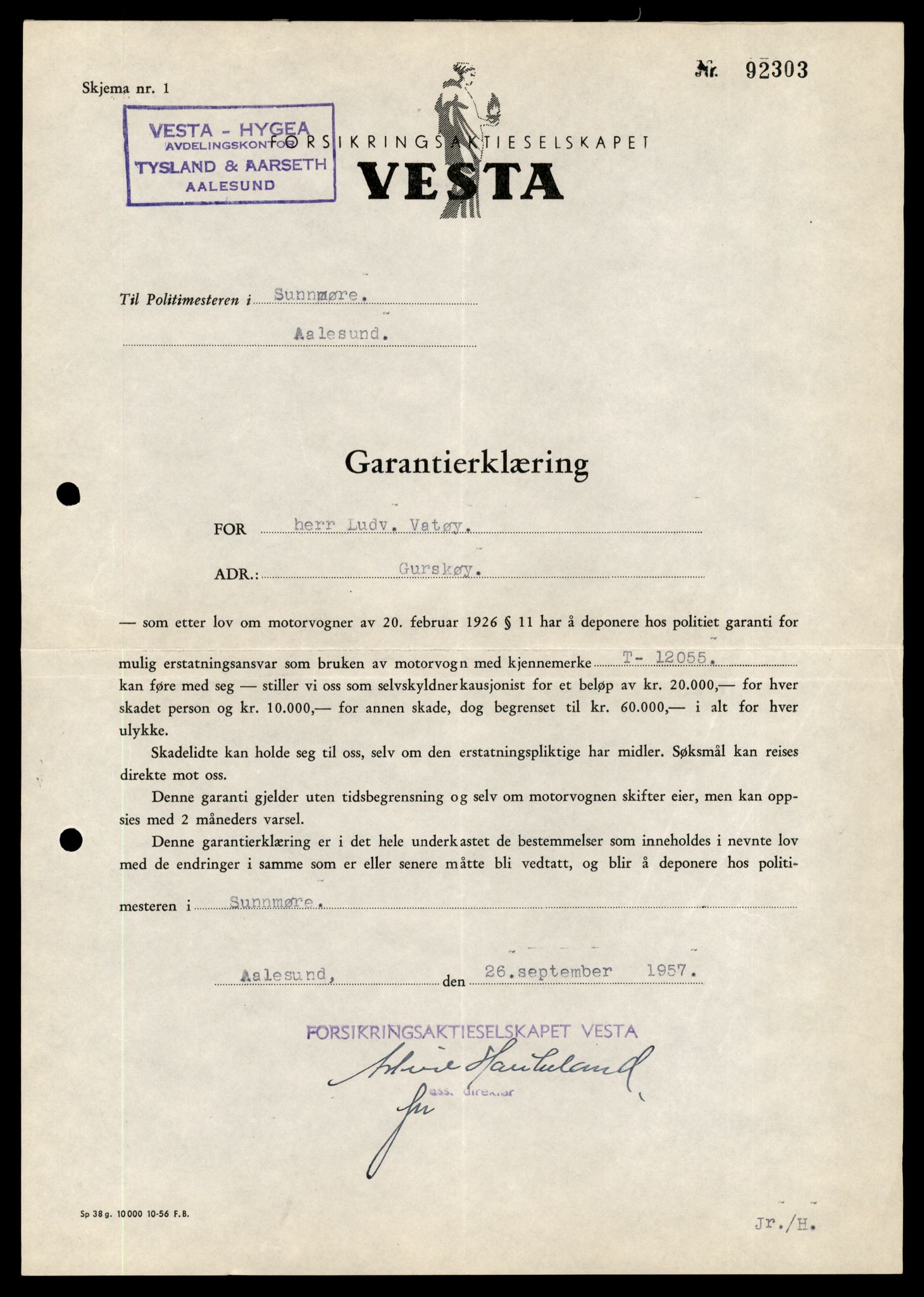 Møre og Romsdal vegkontor - Ålesund trafikkstasjon, AV/SAT-A-4099/F/Fe/L0035: Registreringskort for kjøretøy T 12653 - T 12829, 1927-1998, s. 1512