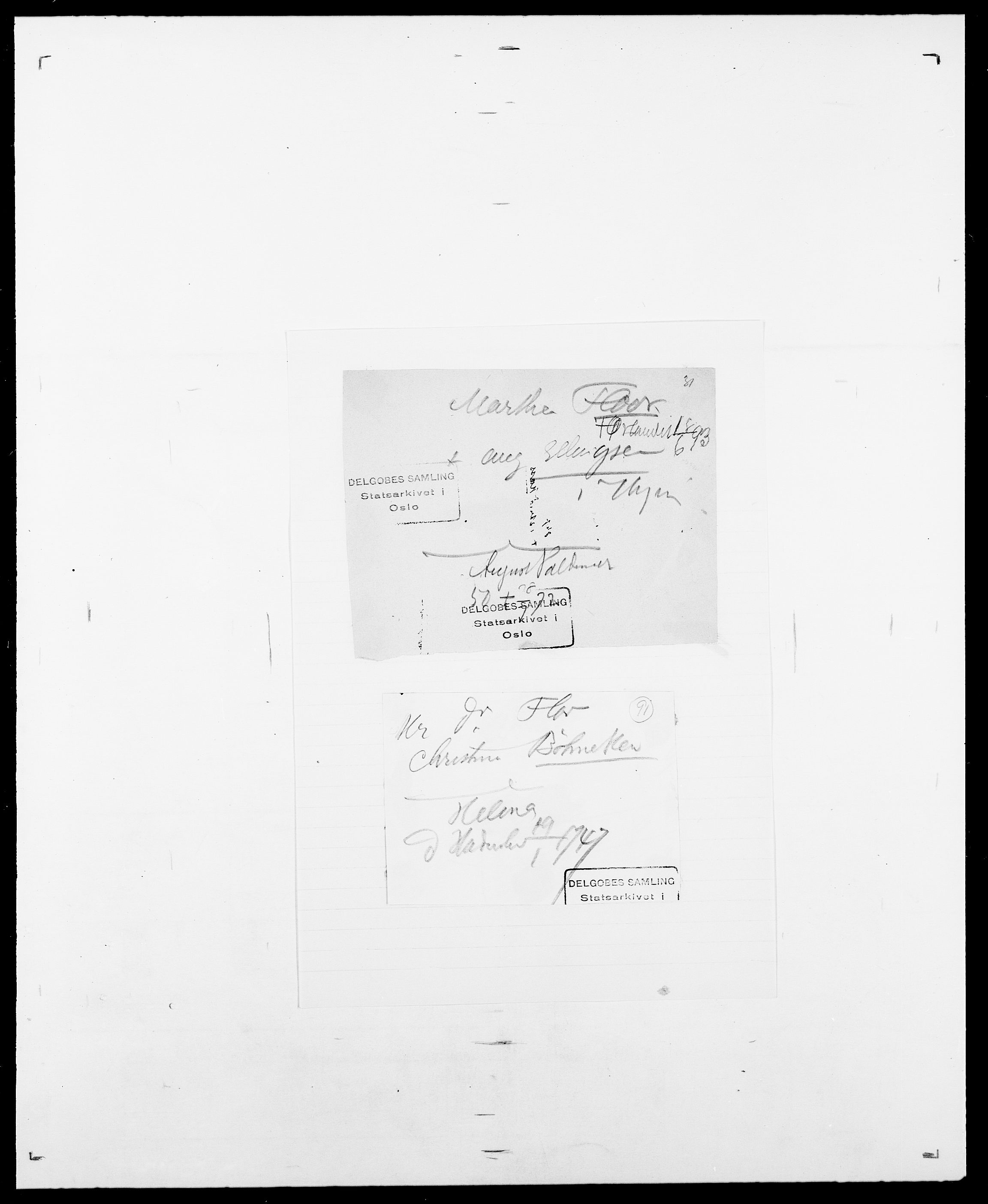 Delgobe, Charles Antoine - samling, AV/SAO-PAO-0038/D/Da/L0012: Flor, Floer, Flohr - Fritzner, s. 3