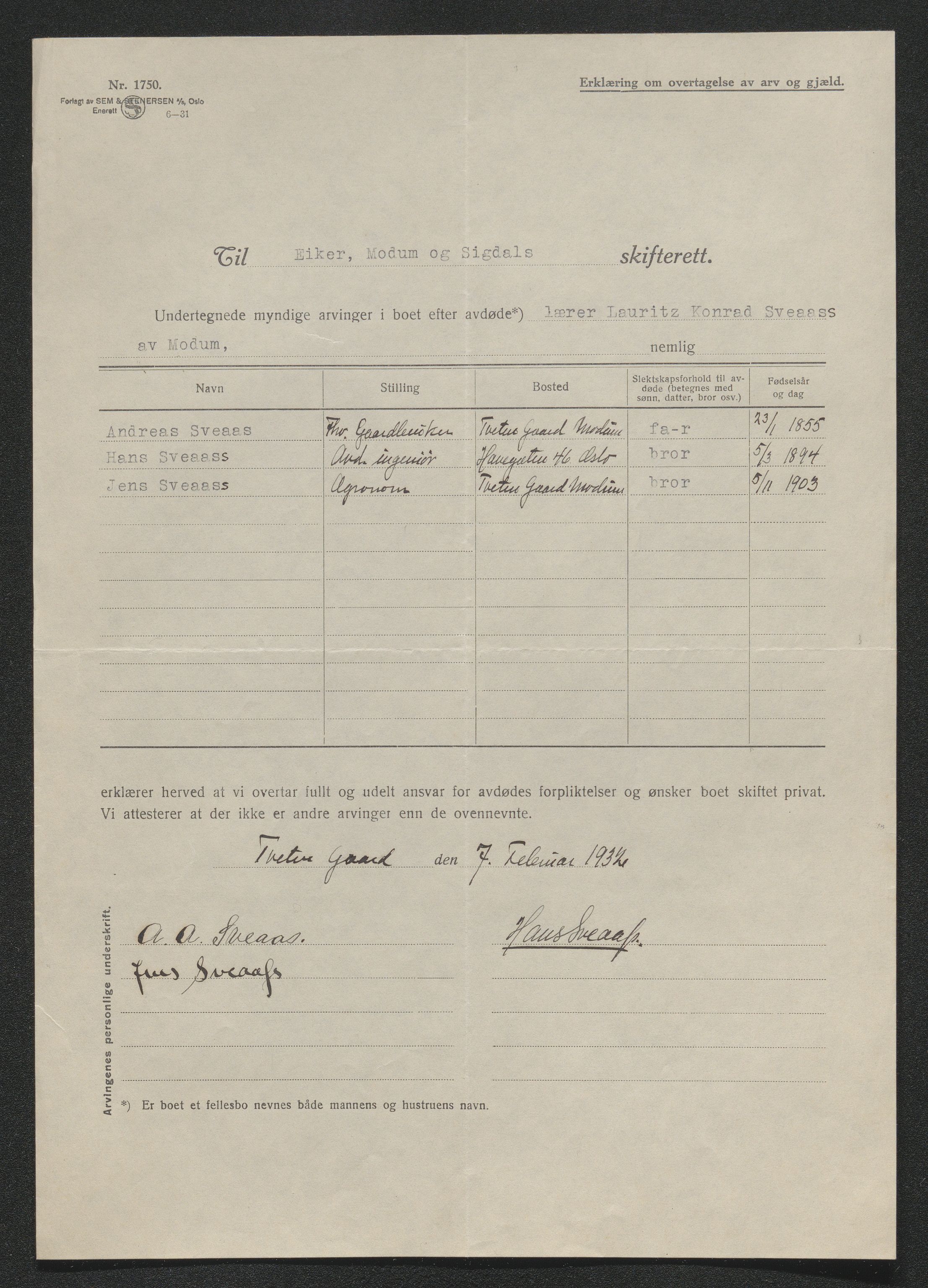 Eiker, Modum og Sigdal sorenskriveri, AV/SAKO-A-123/H/Ha/Hab/L0046: Dødsfallsmeldinger, 1930-1931, s. 1217