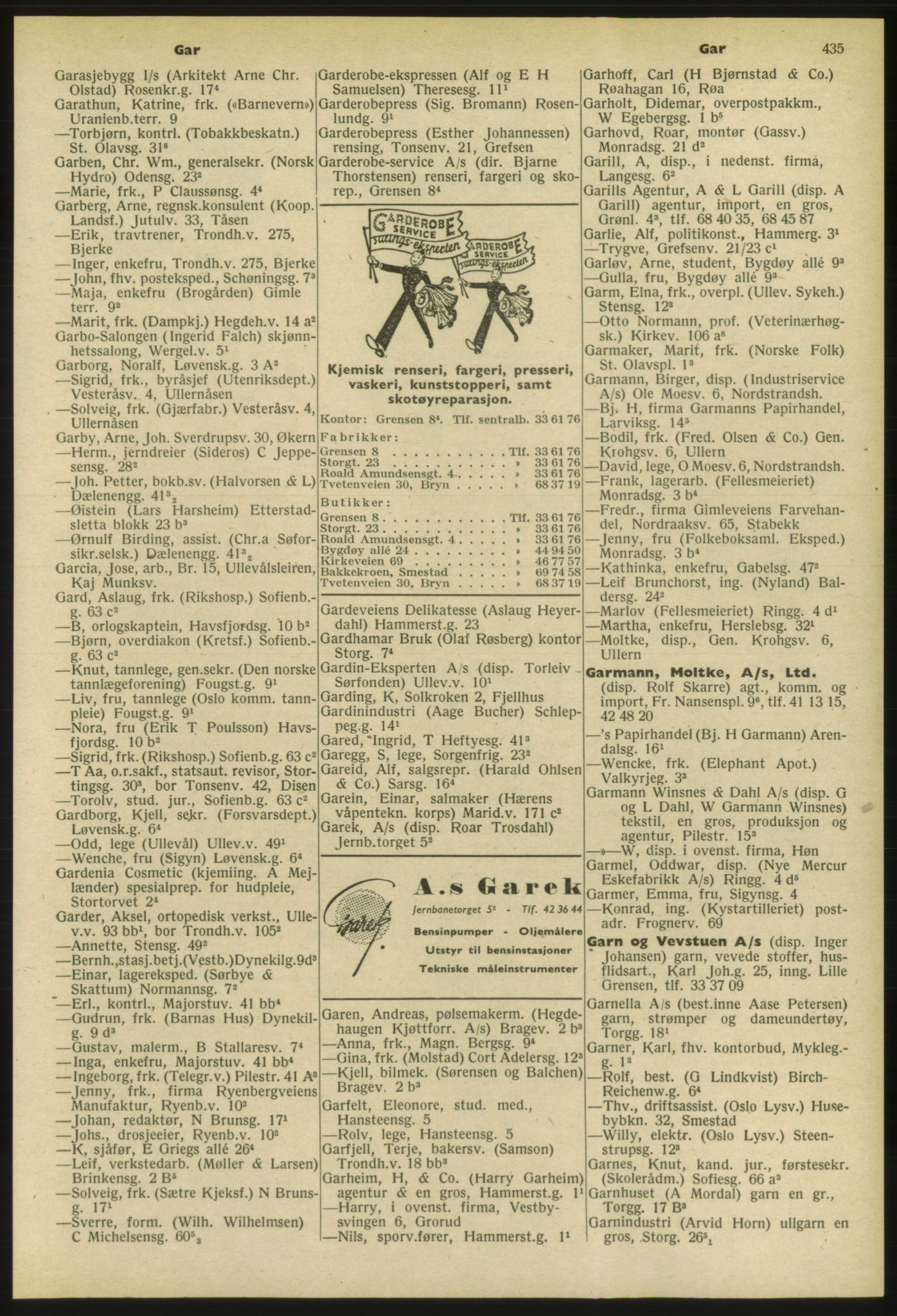 Kristiania/Oslo adressebok, PUBL/-, 1953, s. 435