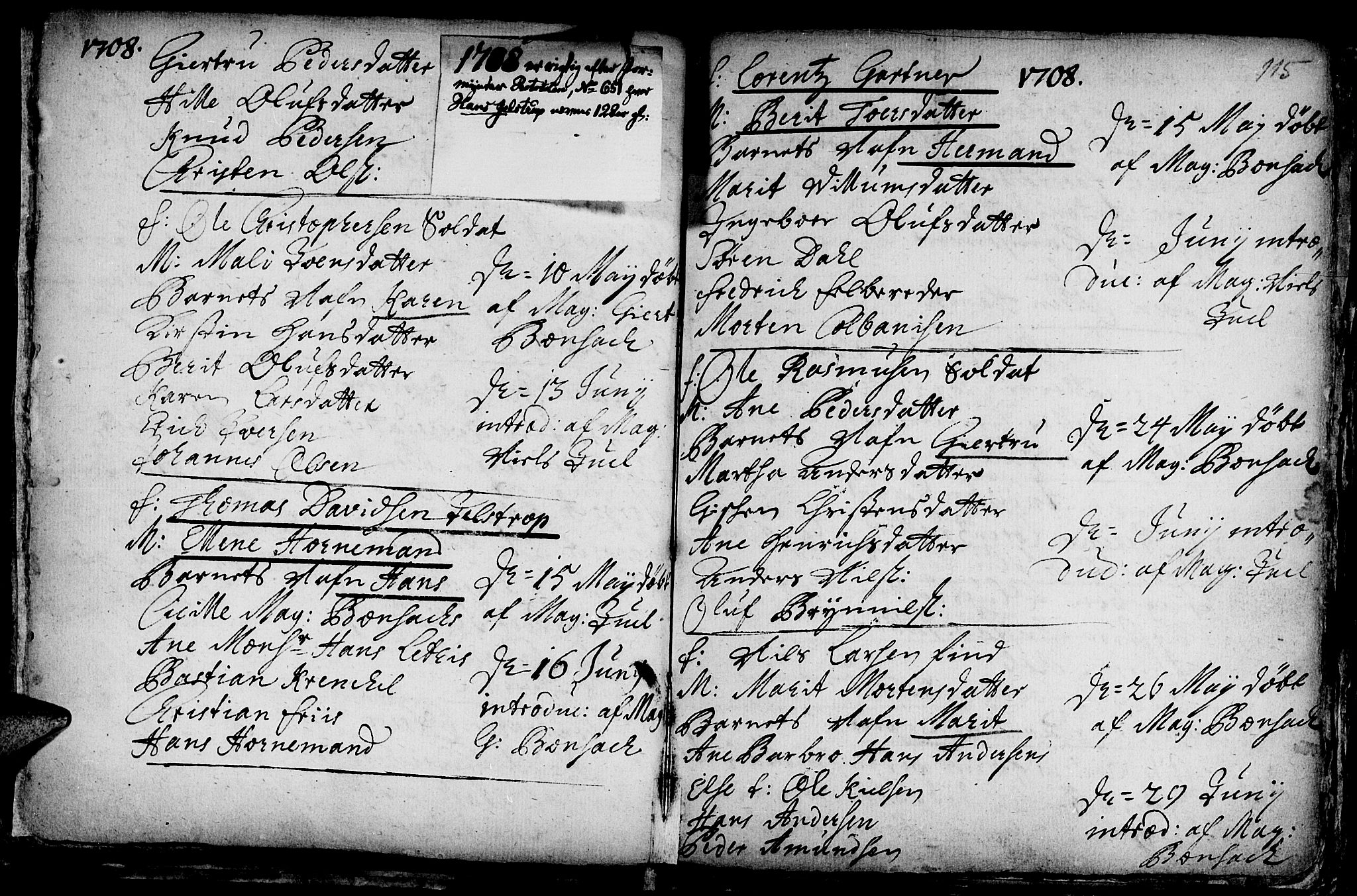 Ministerialprotokoller, klokkerbøker og fødselsregistre - Sør-Trøndelag, AV/SAT-A-1456/601/L0034: Ministerialbok nr. 601A02, 1702-1714, s. 115
