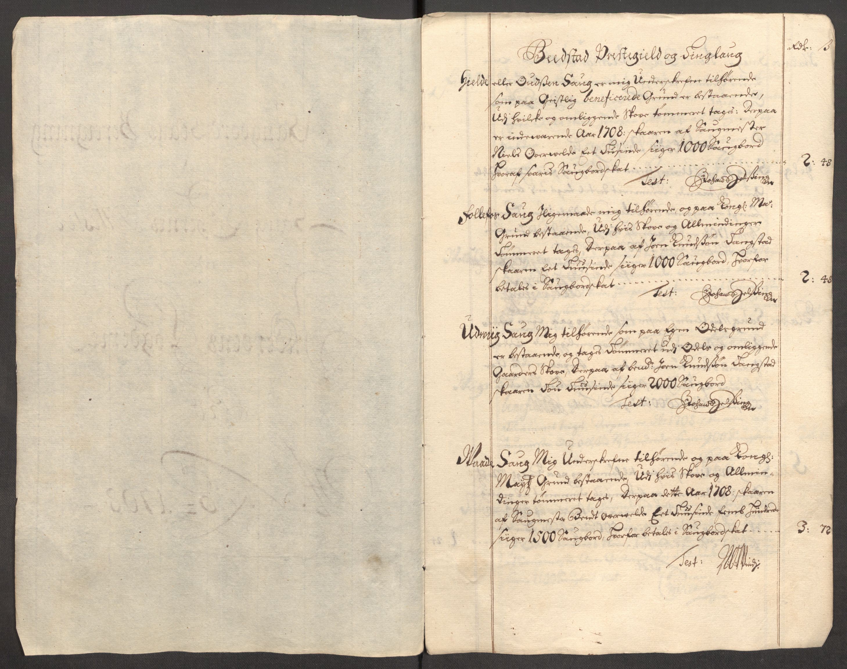 Rentekammeret inntil 1814, Reviderte regnskaper, Fogderegnskap, RA/EA-4092/R63/L4316: Fogderegnskap Inderøy, 1708, s. 128