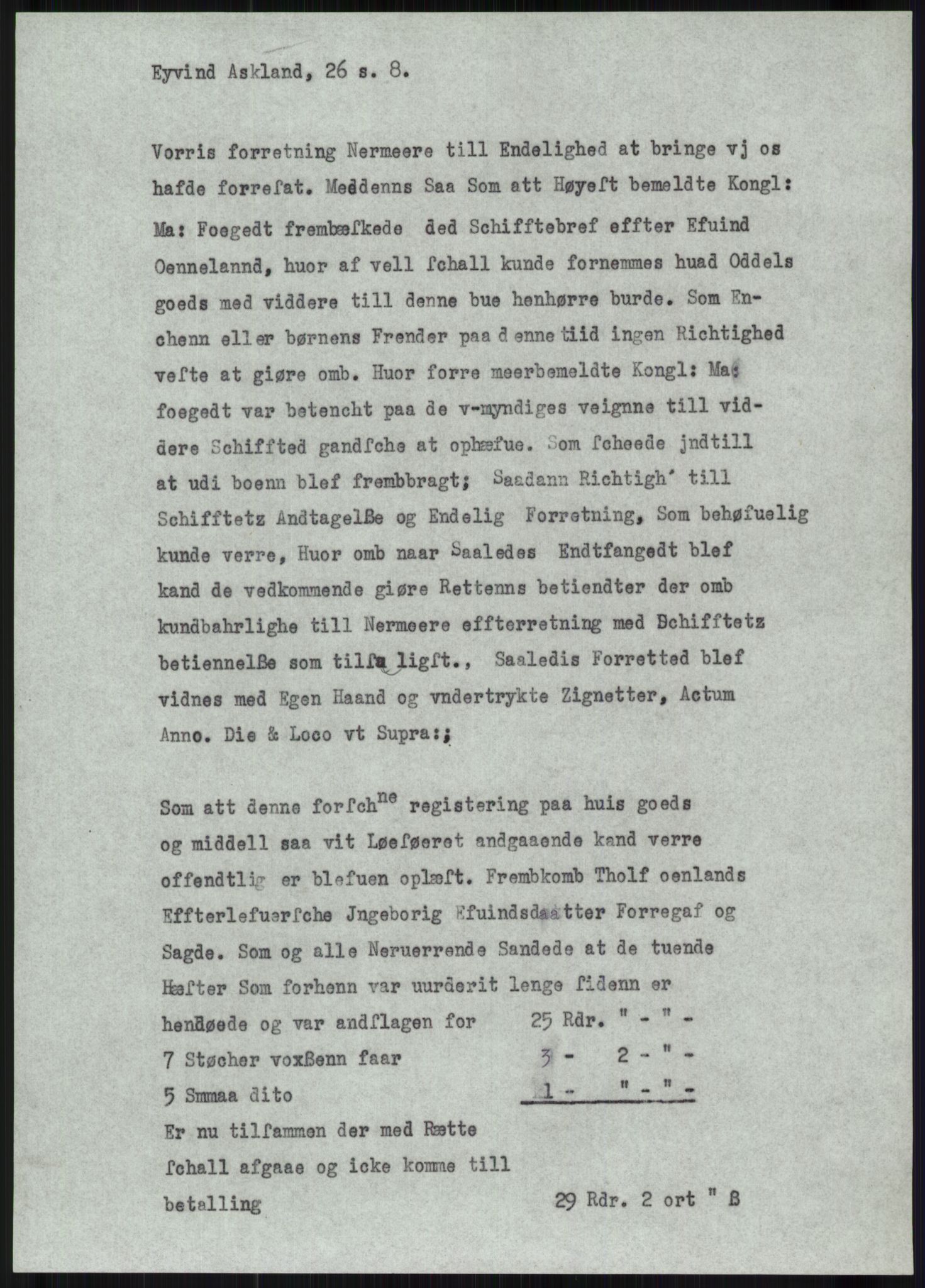 Samlinger til kildeutgivelse, Diplomavskriftsamlingen, AV/RA-EA-4053/H/Ha, s. 293