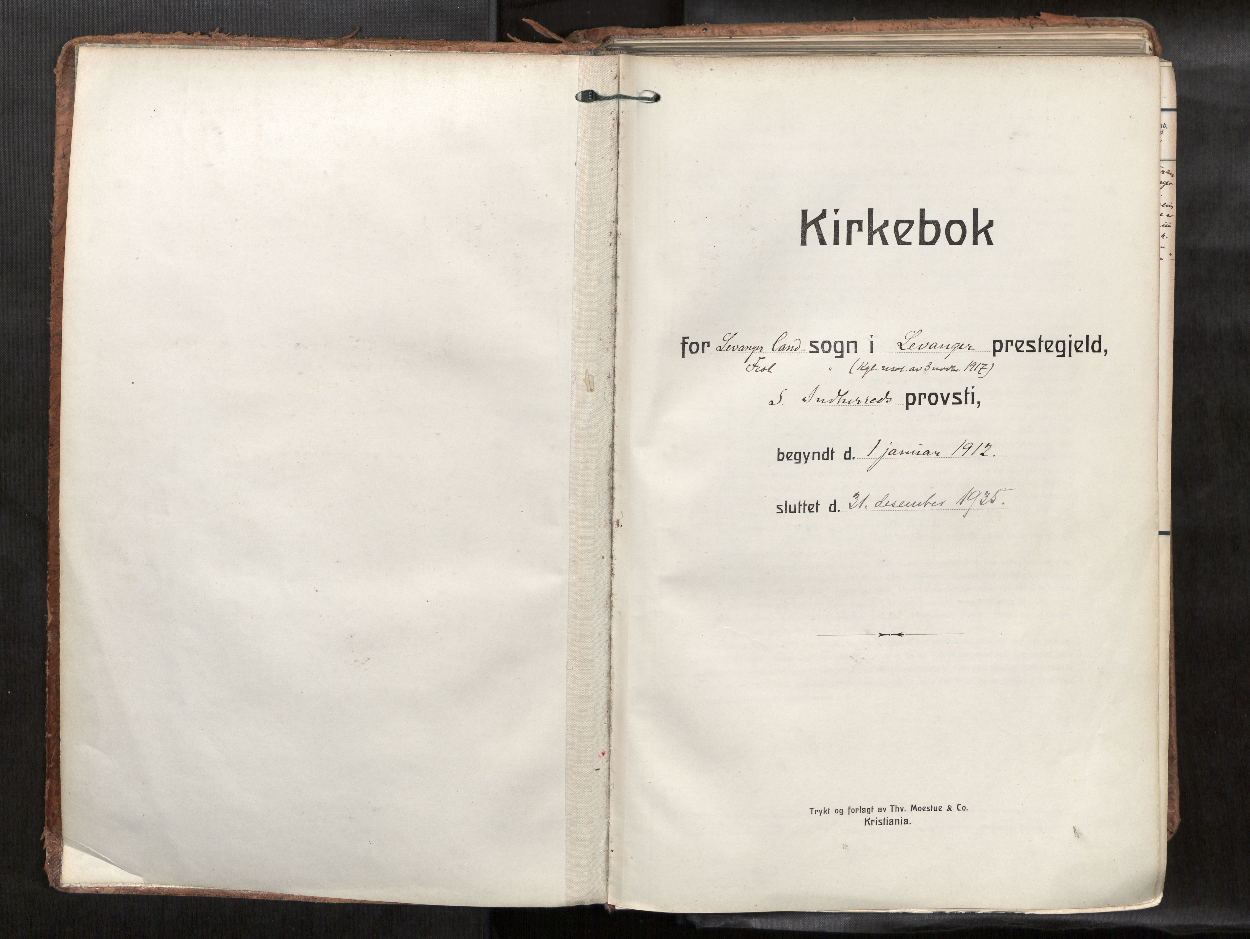 Levanger sokneprestkontor, SAT/A-1301/2/H/Haa/L0002: Ministerialbok nr. 2, 1912-1935