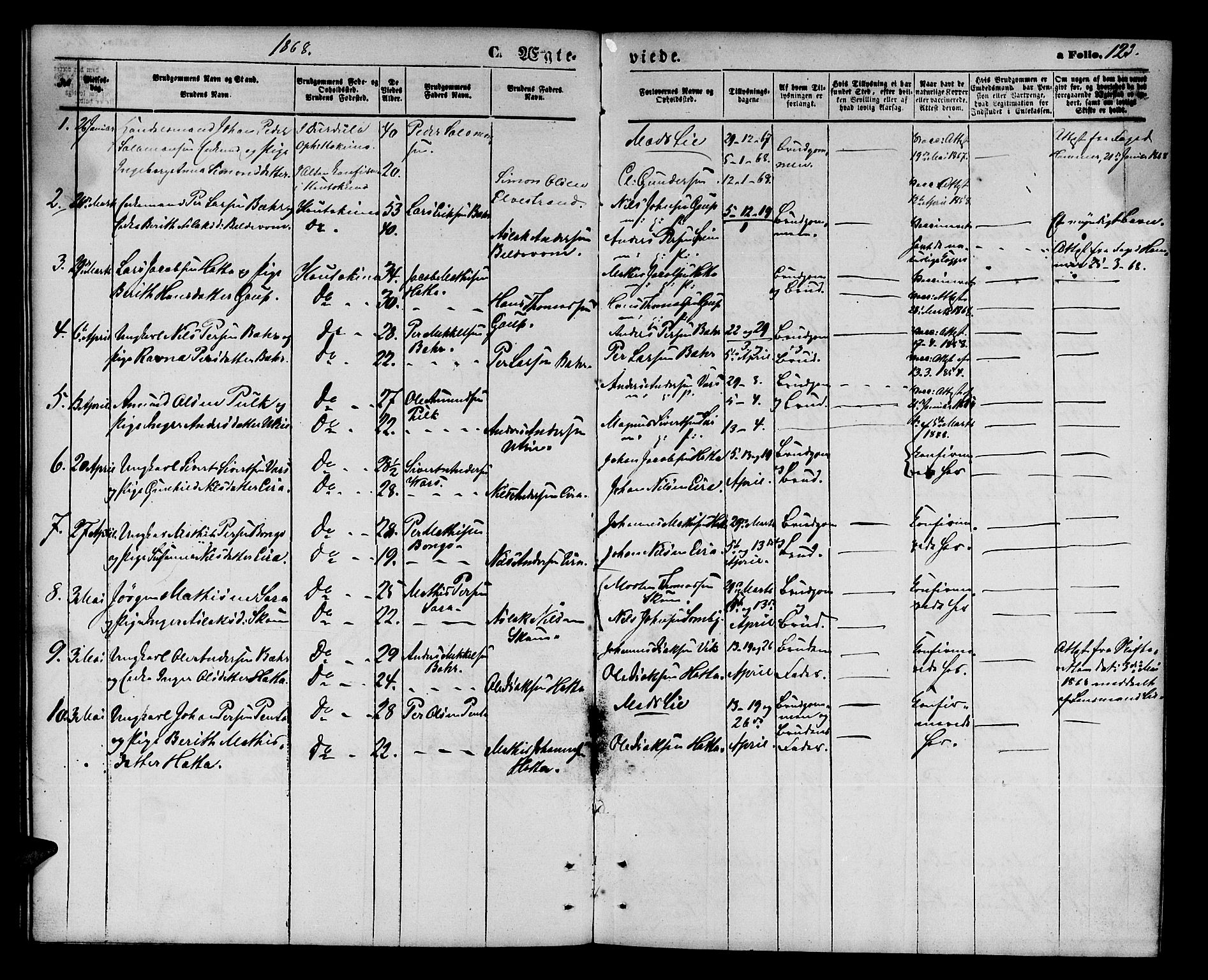 Kautokeino sokneprestembete, AV/SATØ-S-1340/H/Hb/L0001.klokk: Klokkerbok nr. 1, 1862-1878, s. 123