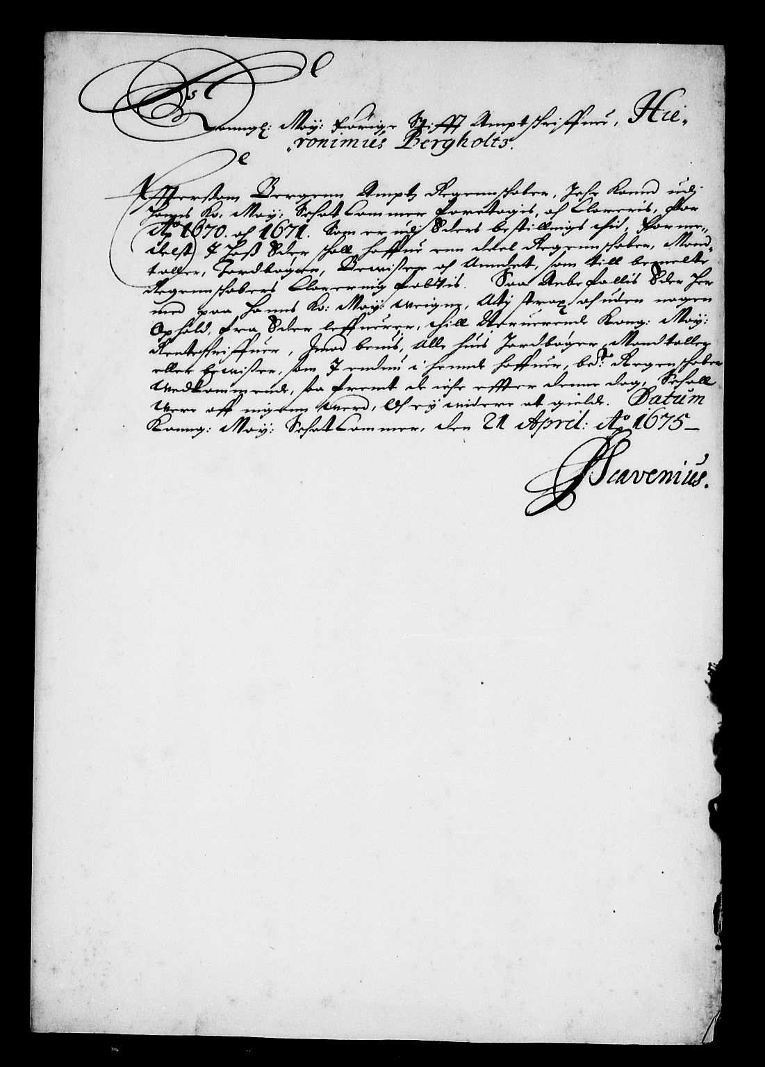 Rentekammeret inntil 1814, Reviderte regnskaper, Stiftamtstueregnskaper, Bergen stiftamt, AV/RA-EA-6043/R/Rc/L0033: Bergen stiftamt, 1664-1671