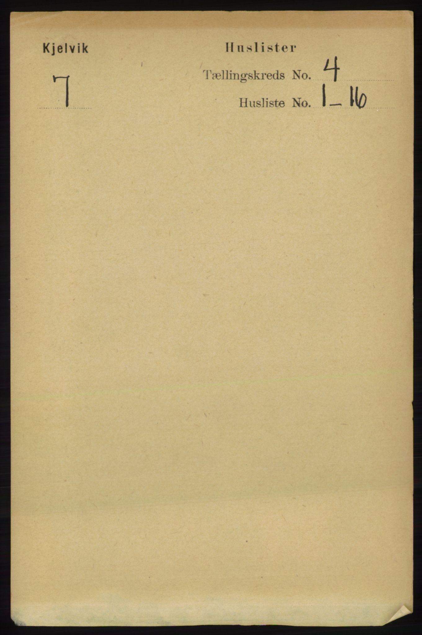 RA, Folketelling 1891 for 2019 Kjelvik herred, 1891, s. 406