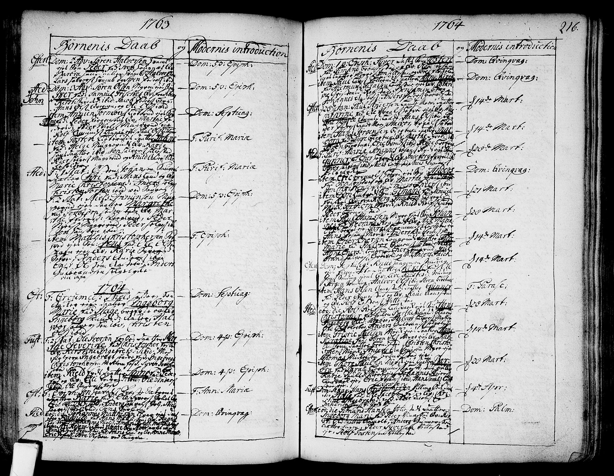 Sandsvær kirkebøker, SAKO/A-244/F/Fa/L0002a: Ministerialbok nr. I 2, 1725-1809, s. 216