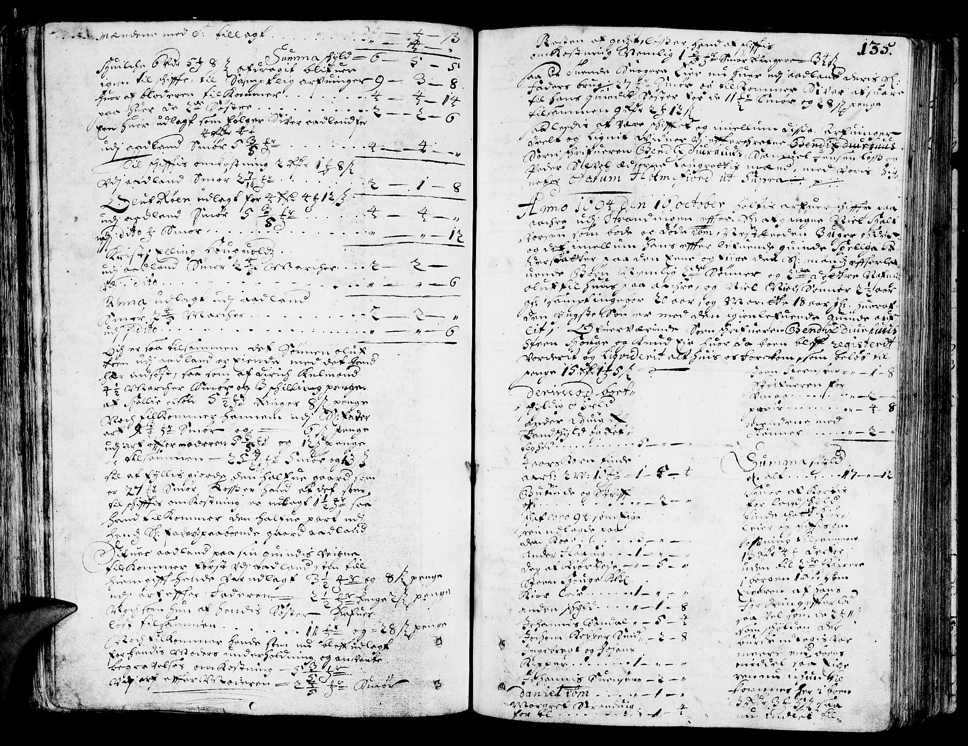 Sunnhordland sorenskrivar, AV/SAB-A-2401/1/H/Ha/Haa/L0002: Skifteprotokollar. Register på kort. Fol 290- ut, 1693-1695, s. 134b-135a
